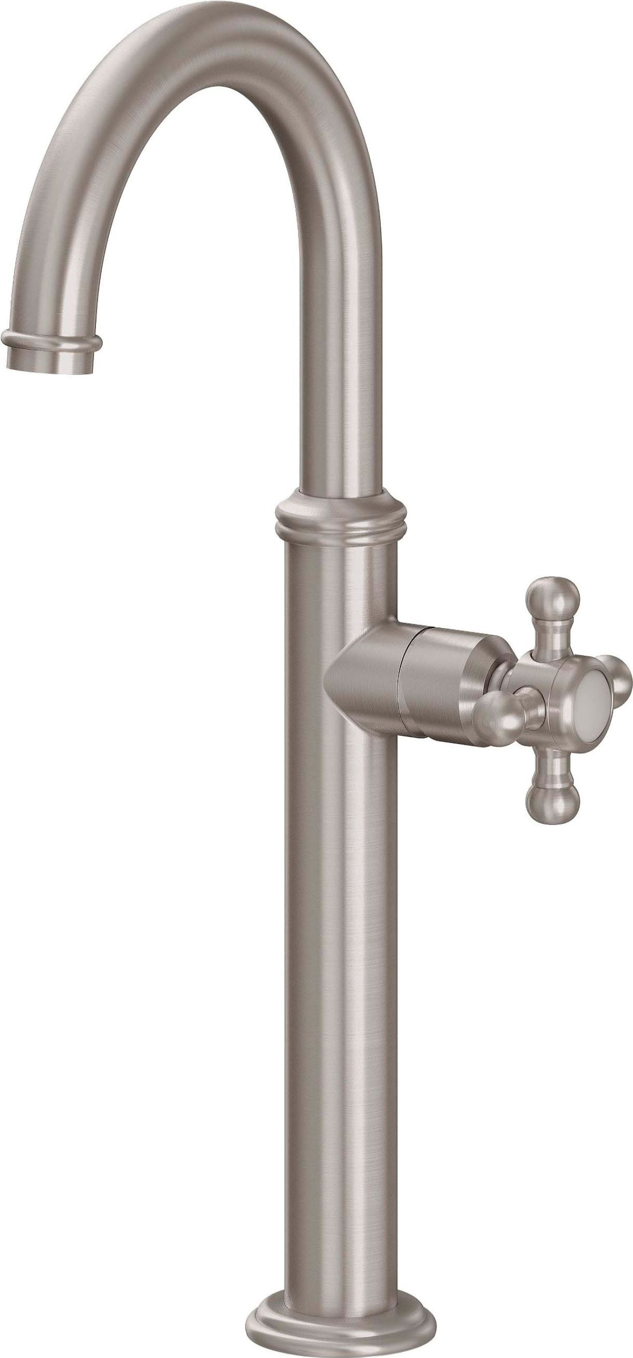 California Faucets - 6009-2-SN - Single Hole Lavatory/Bar/Prep Faucet - High Spout - Satin Nickel  - Del Mar