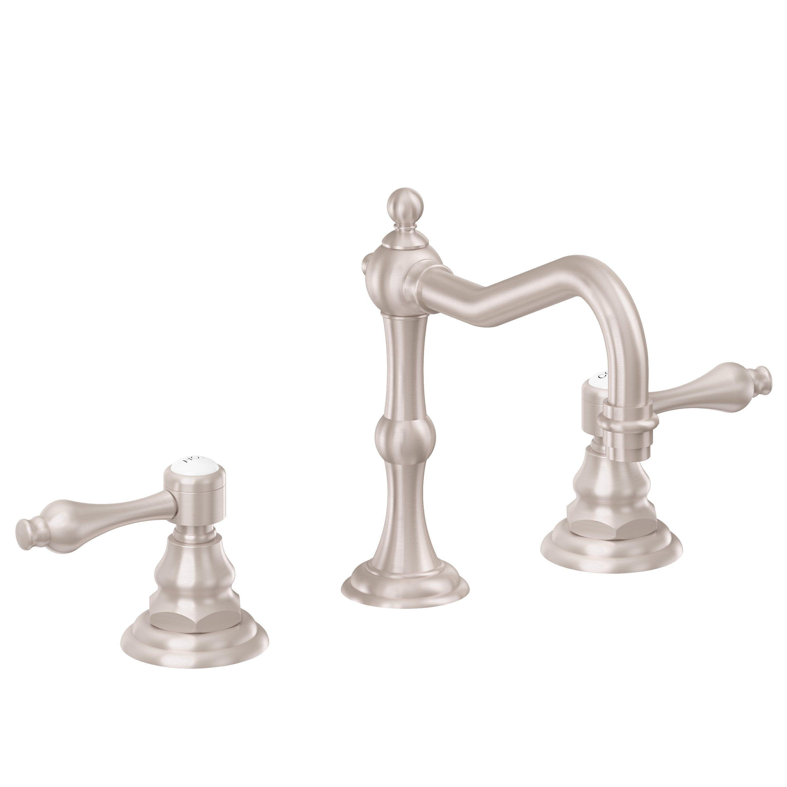 California Faucets - 6102-SN - 8" Widespread Lavatory Faucet - Satin Nickel  - Salinas
