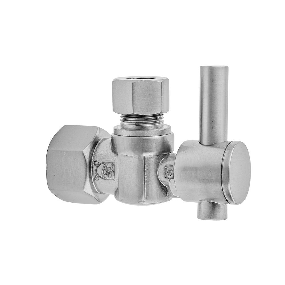 Quarter Turn Angle Pattern 3/8" IPS x 3/8" O.D. Supply Valve with Contempo Lever Handle in Multiple Finishes - Maison&Co.