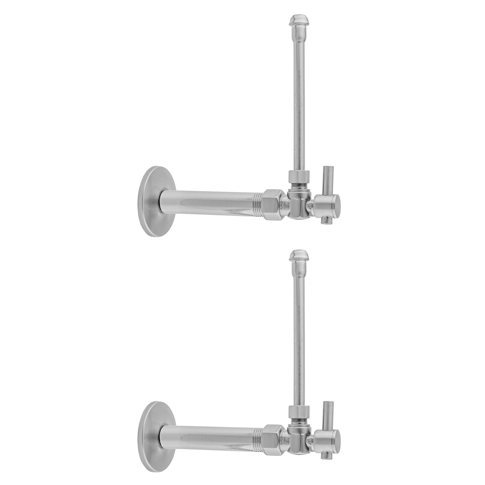 Quarter Turn Angle Pattern 1/2" IPS x 3/8" O.D. Faucet Supply Kit with Contempo Lever Handle, 20" Supply Tubes, Escutcheons in Multiple Finishes - Maison&Co.