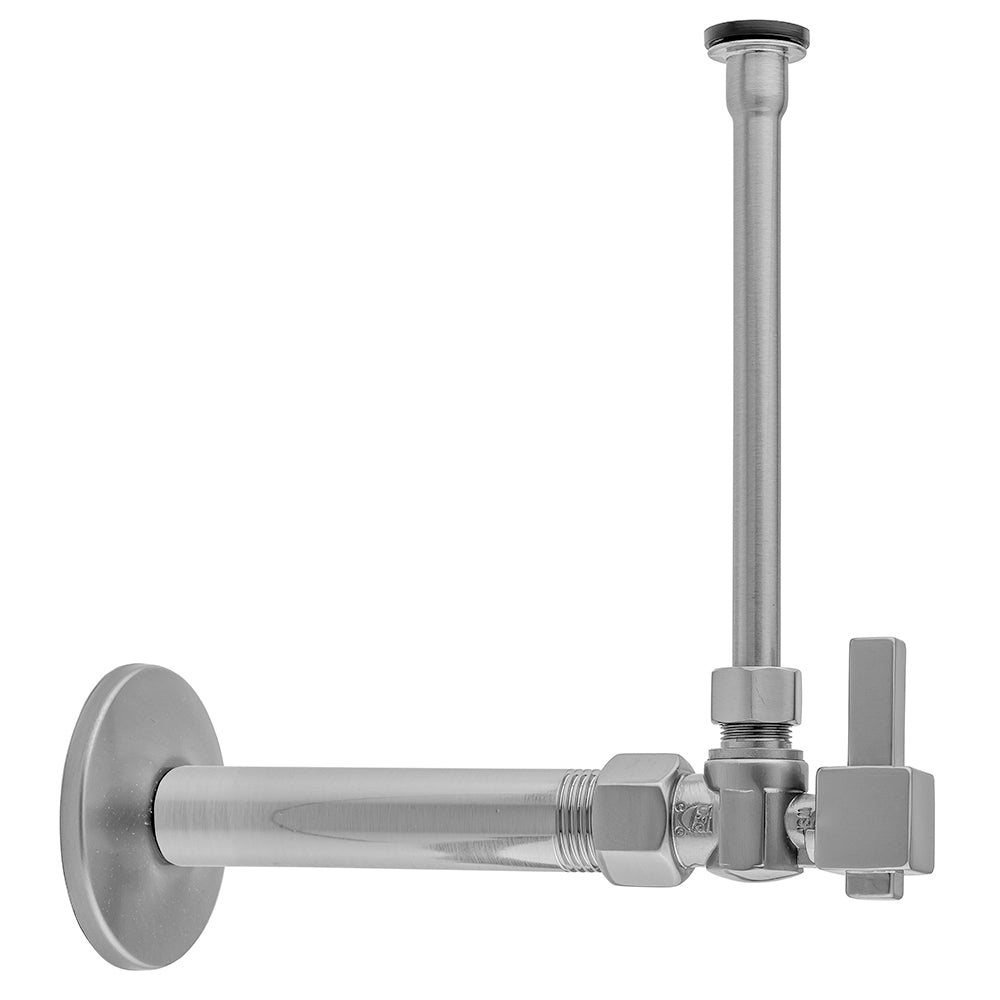 Quarter Turn Angle Pattern 1/2" IPS x 3/8" O.D. Toilet Supply Kit with Square Lever Handle, 20" Supply Tube, Escutcheon in Multiple Finishes - Maison&Co.