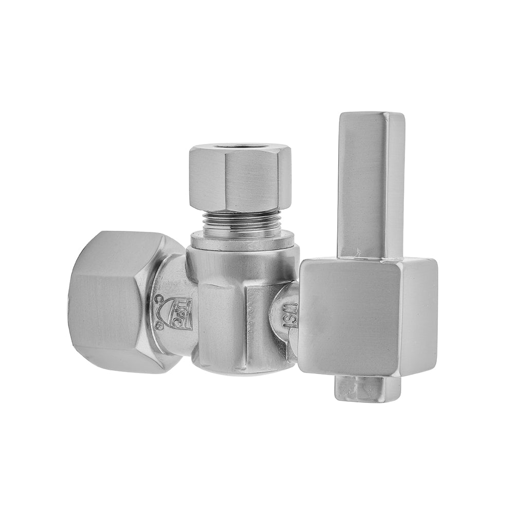 Quarter Turn Angle Pattern 1/2" IPS x 3/8" O.D. Supply Valve with Square Lever Handle in Multiple Finishes - Maison&Co.