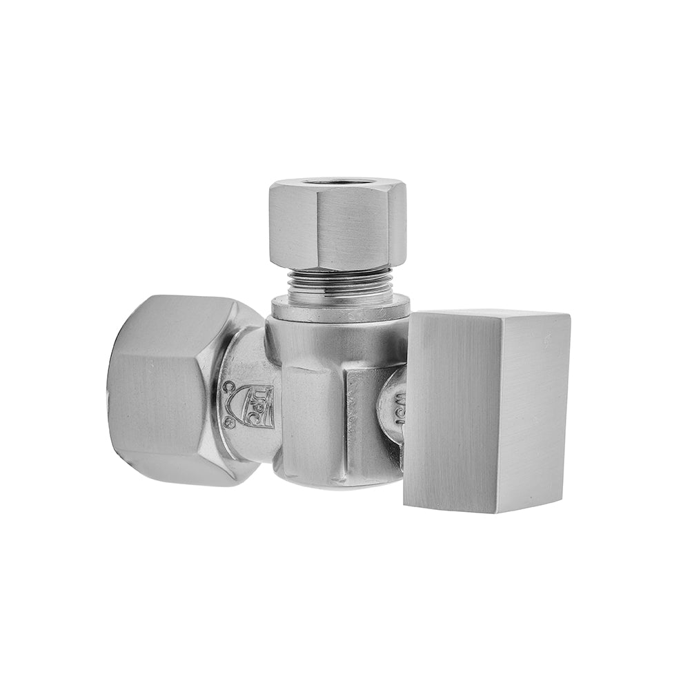 Quarter Turn Angle Pattern 1/2" IPS x 3/8" O.D. Supply Valve with Square Handle in Multiple Finishes - Maison&Co.