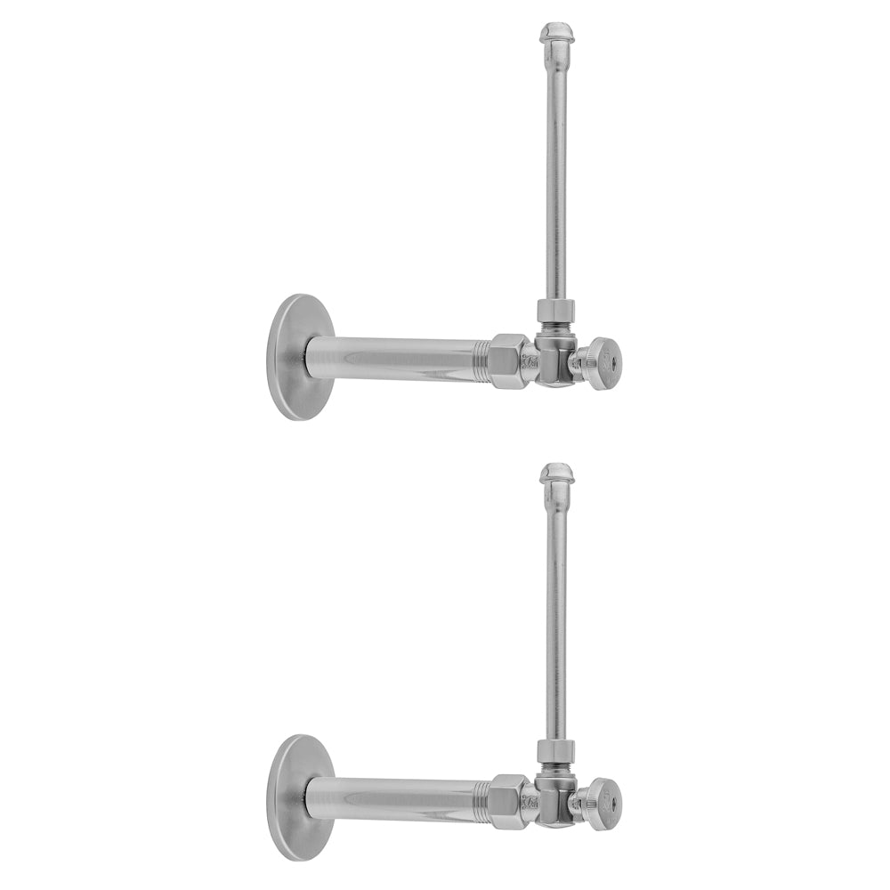 Quarter Turn Angle Pattern 1/2" IPS x 3/8" O.D. Faucet Supply Kit with Oval Handle, 20" Supply Tubes, Escutcheons in Multiple Finishes - Maison&Co.