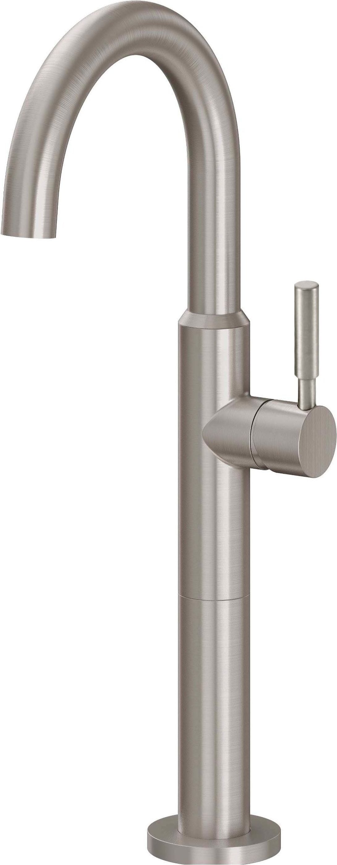 California Faucets - 6209-2-SN - Single Hole Lavatory/Bar/Prep Faucet - High Spout - Satin Nickel  - Avalon