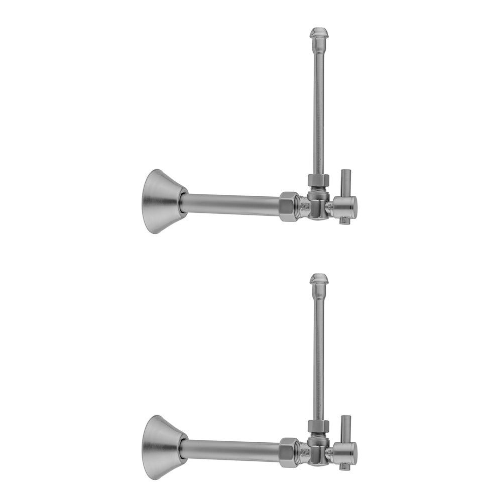 Quarter Turn Angle Pattern 5/8" O.D. Compression (Fits 1/2" Copper) x 3/8" O.D. Faucet Supply Kit Contempo Lever, 20" Supply Tubes, Cover Tube, Escutcheons in Multiple Finishes - Maison&Co.