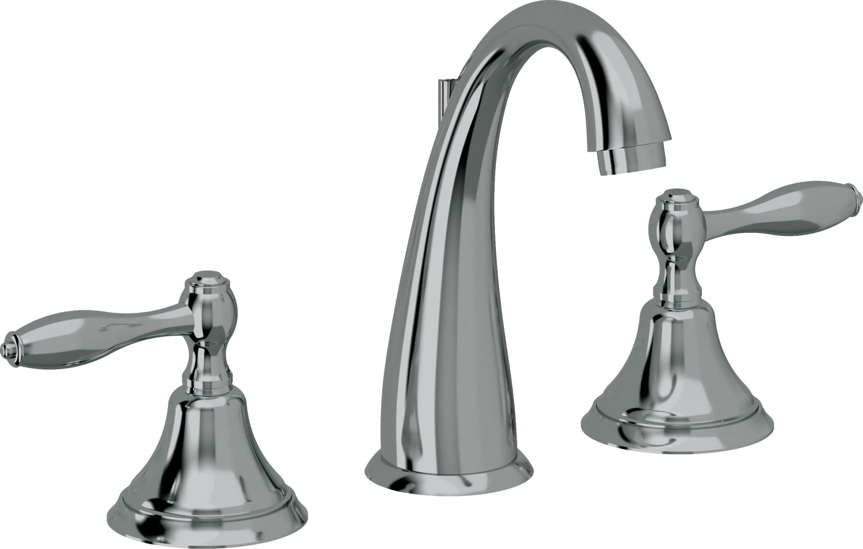 California Faucets - 6402-BLKN - 8" Widespread Lavatory Faucet - Black Nickel (PVD) - Mendocino
