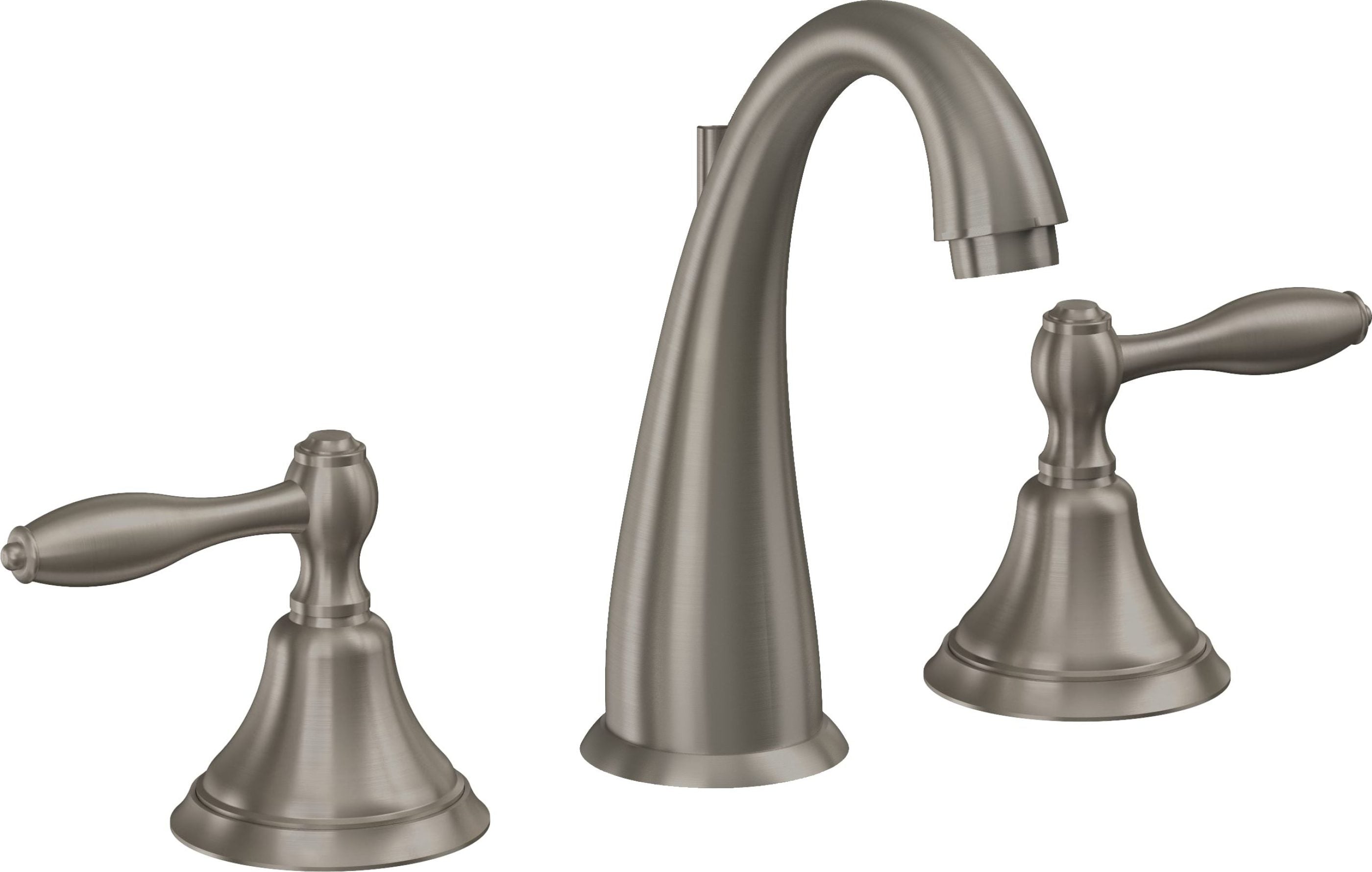 California Faucets - 6402-GRP - 8" Widespread Lavatory Faucet - Graphite (PVD) - Mendocino