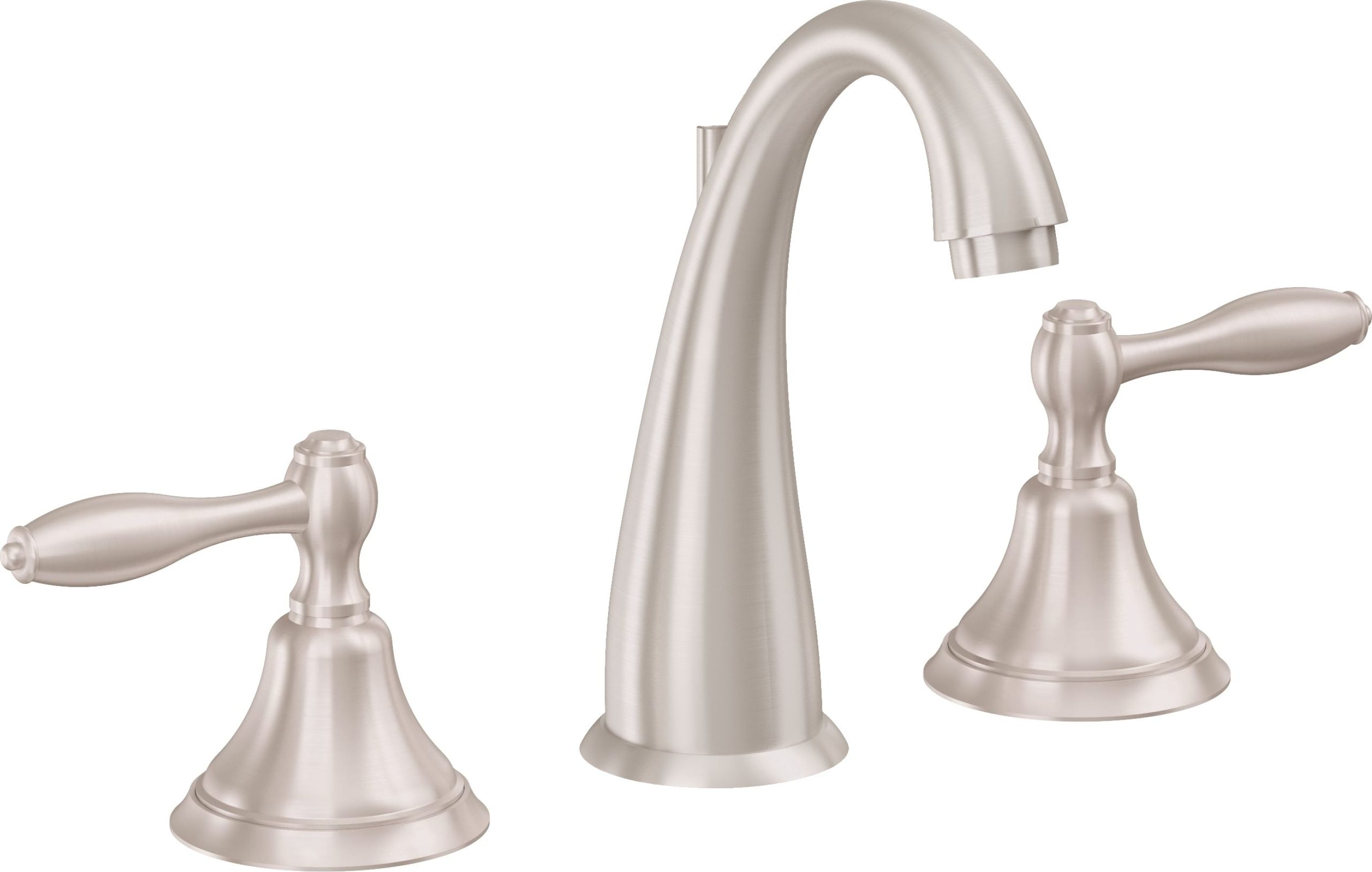 California Faucets - 6402-SN - 8" Widespread Lavatory Faucet - Satin Nickel  - Mendocino