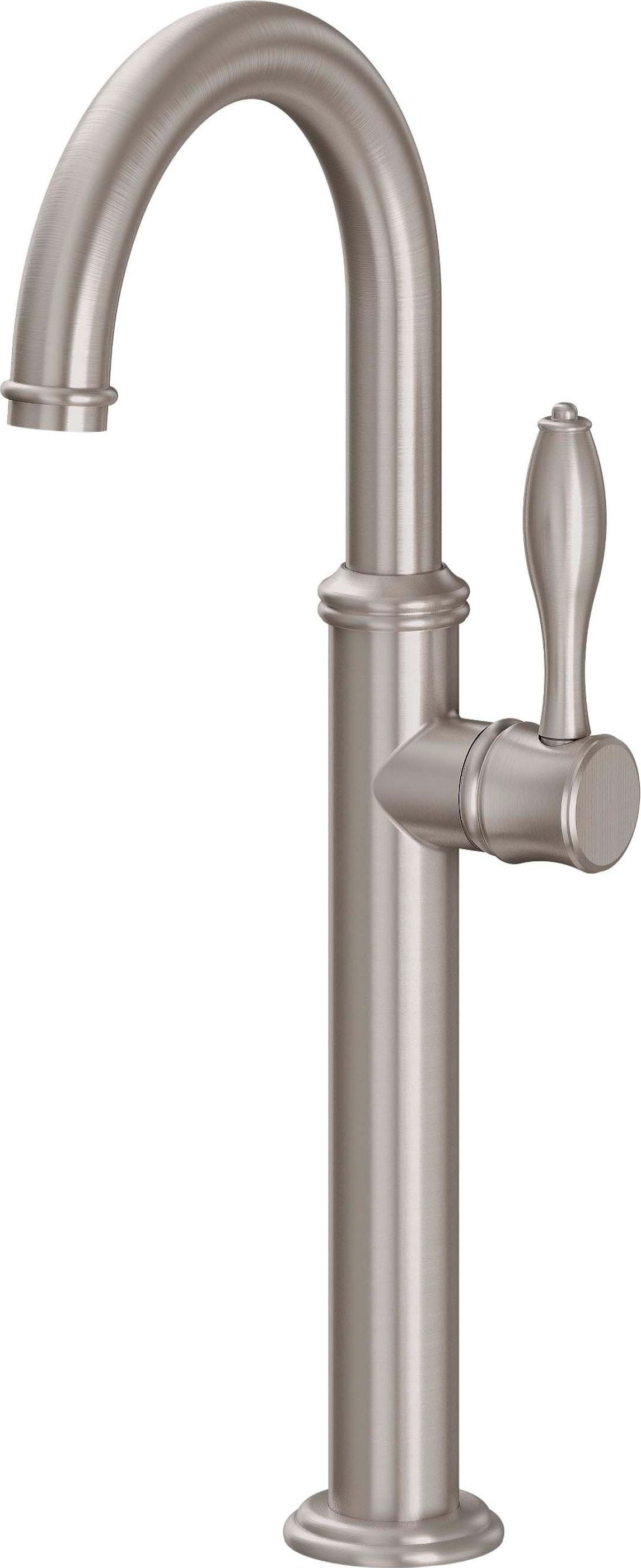 California Faucets - 6409-2-SN - Single Hole Lavatory/Bar/Prep Faucet - High Spout - Satin Nickel  - Mendocino