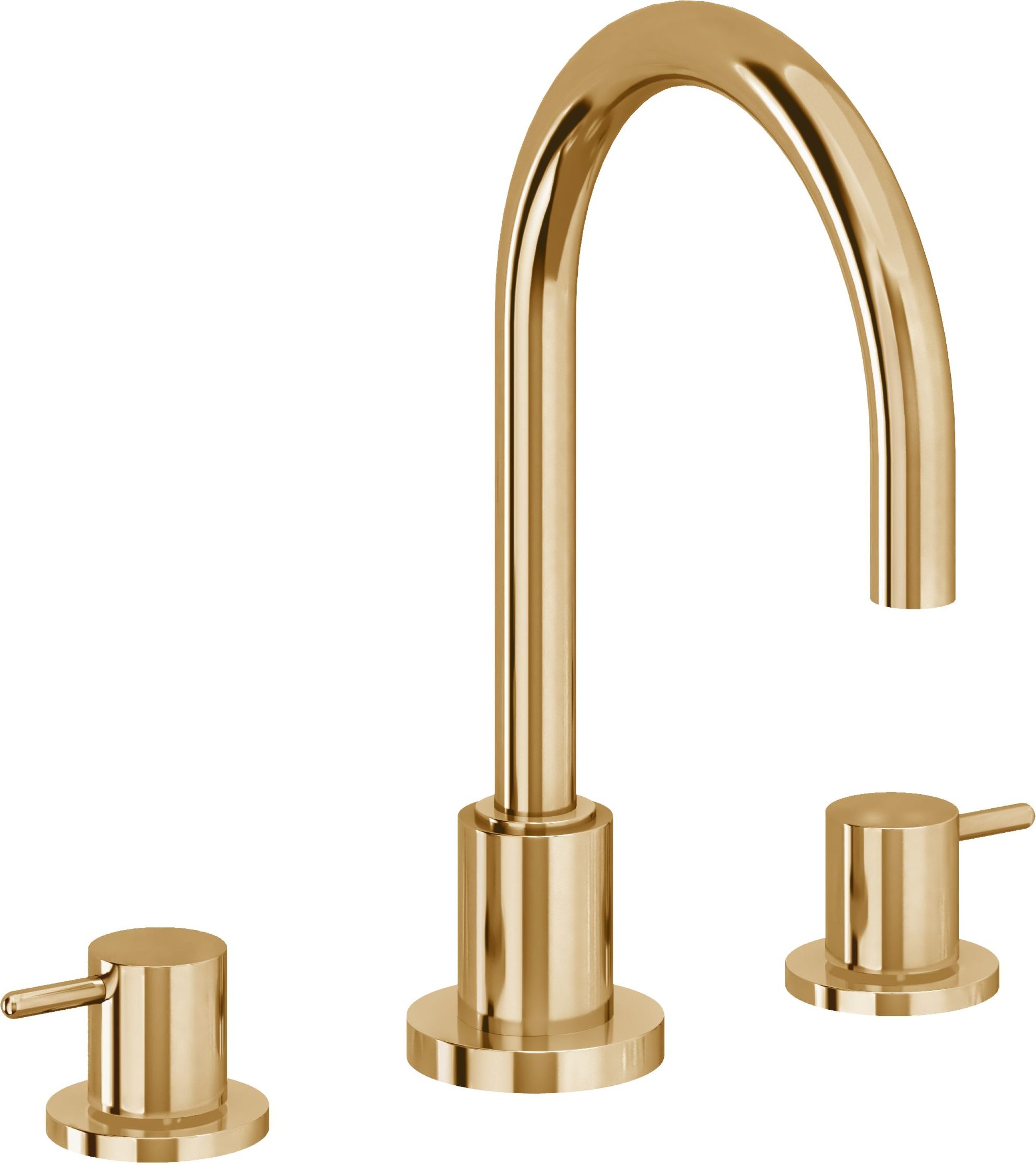California Faucets - 6202-FRG - 8" Widespread Lavatory Faucet - French Gold (PVD) - Avalon