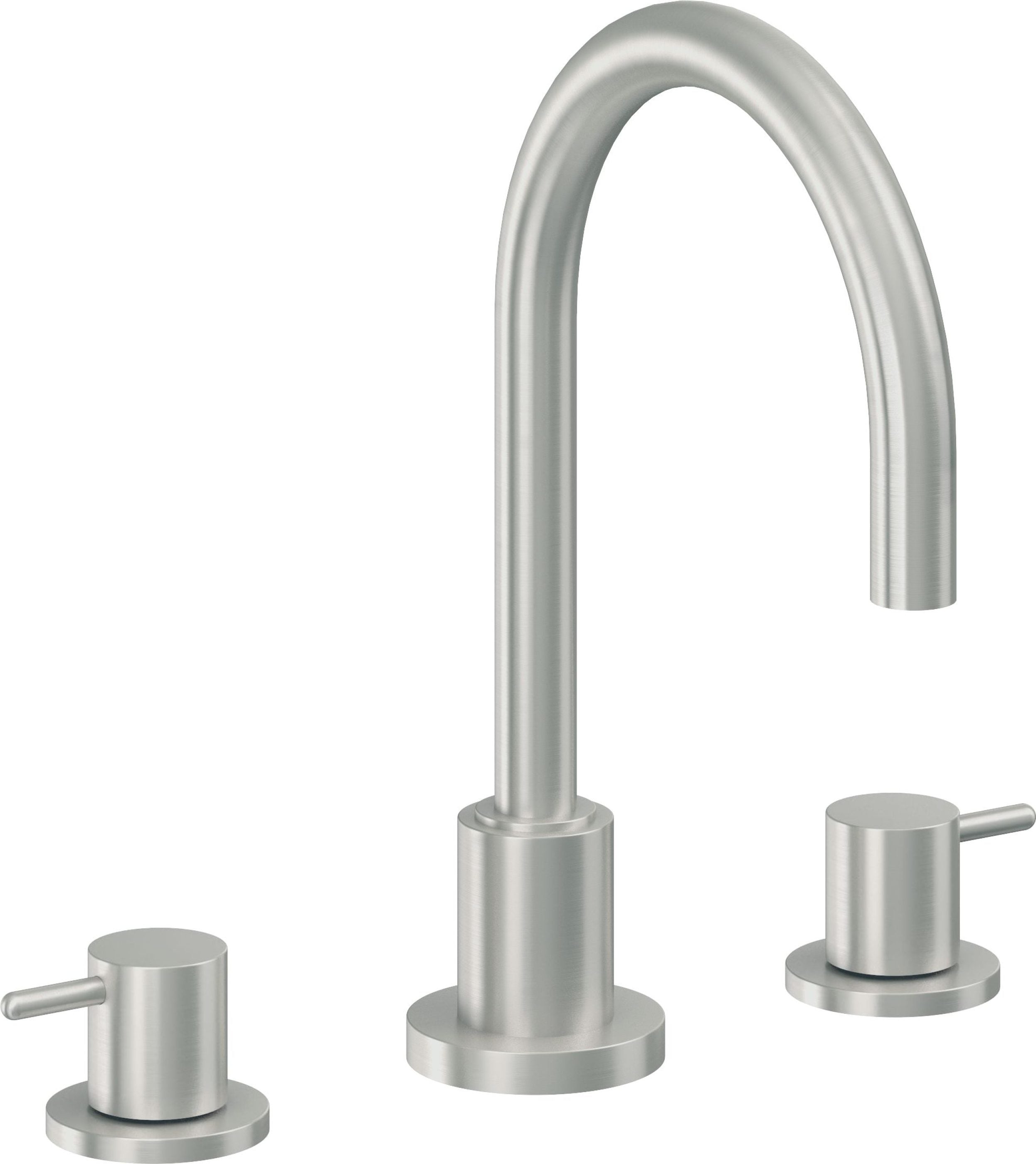 California Faucets - 6202-SC - 8" Widespread Lavatory Faucet - Satin Chrome (PVD) - Avalon