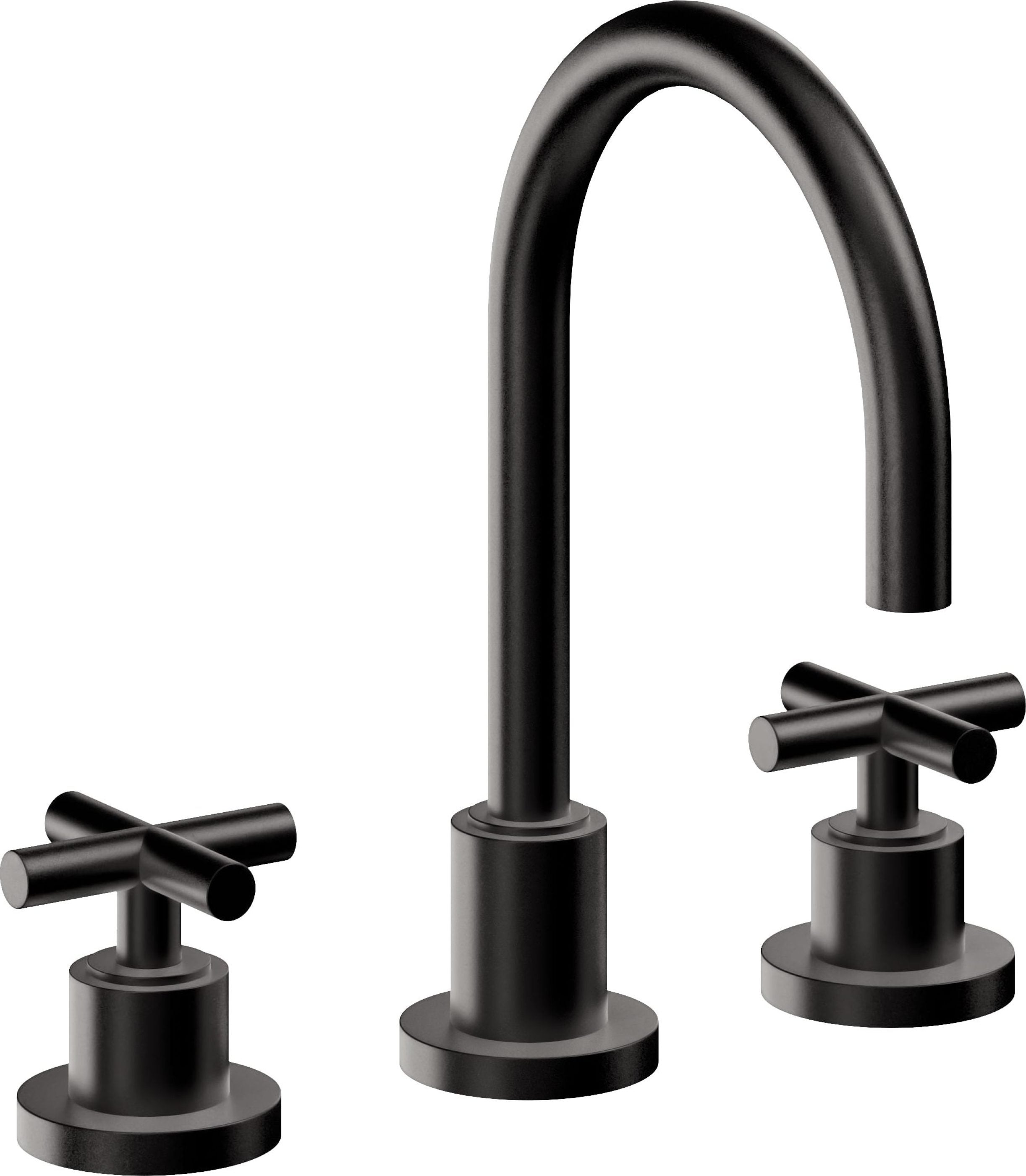 California Faucets - 6502-MBLK - 8" Widespread Lavatory Faucet - Matte Black - Tiburon
