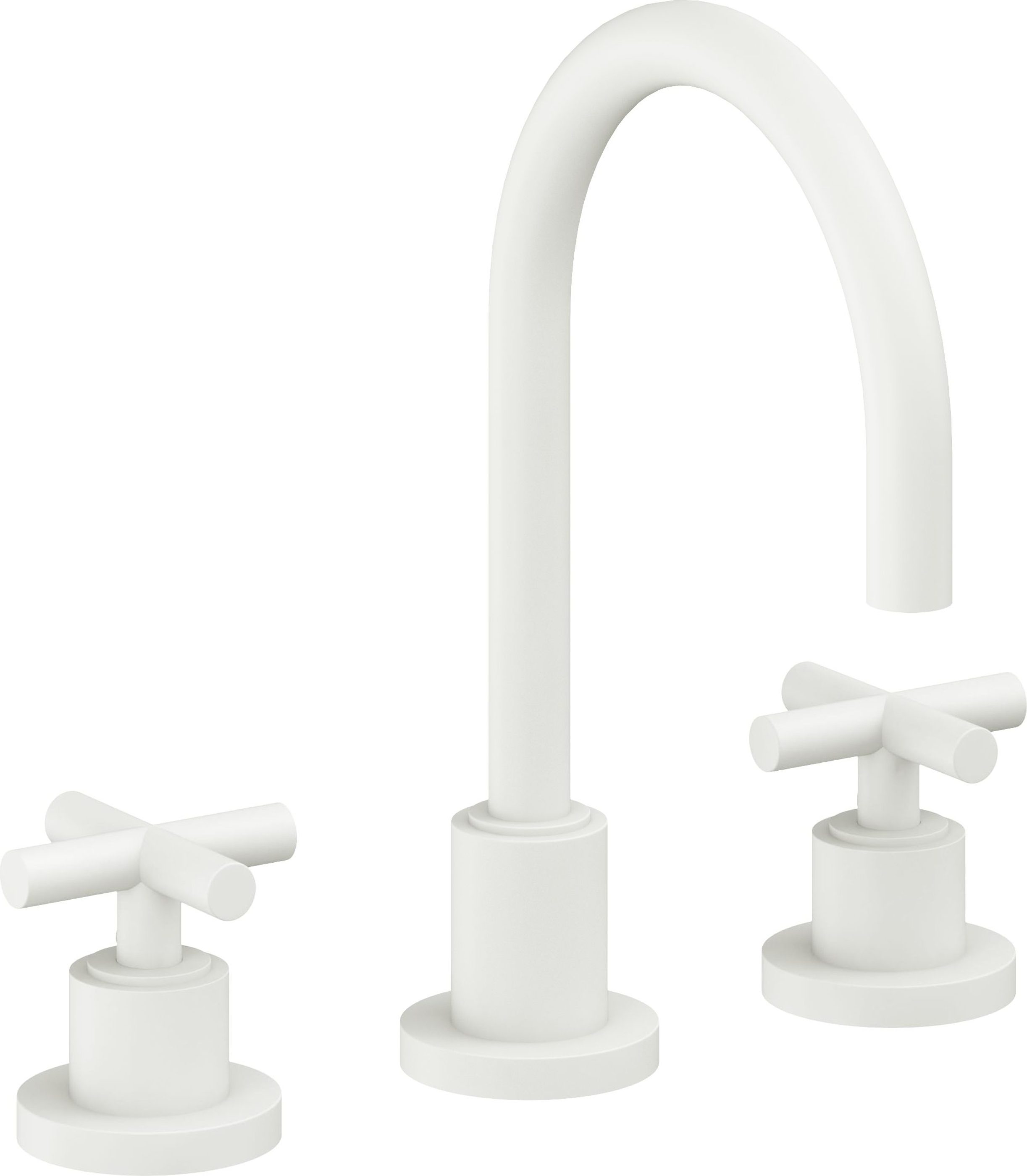 California Faucets - 6502-MWHT - 8" Widespread Lavatory Faucet - Matte White - Tiburon