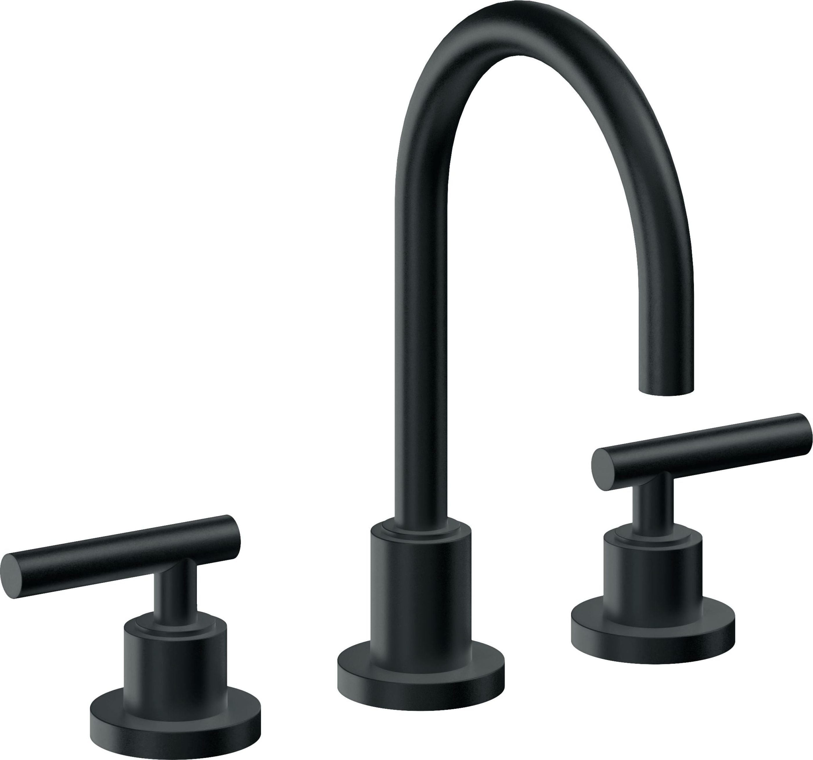California Faucets - 6602-CB - 8" Widespread Lavatory Faucet - Carbon (PVD) - Tiburon