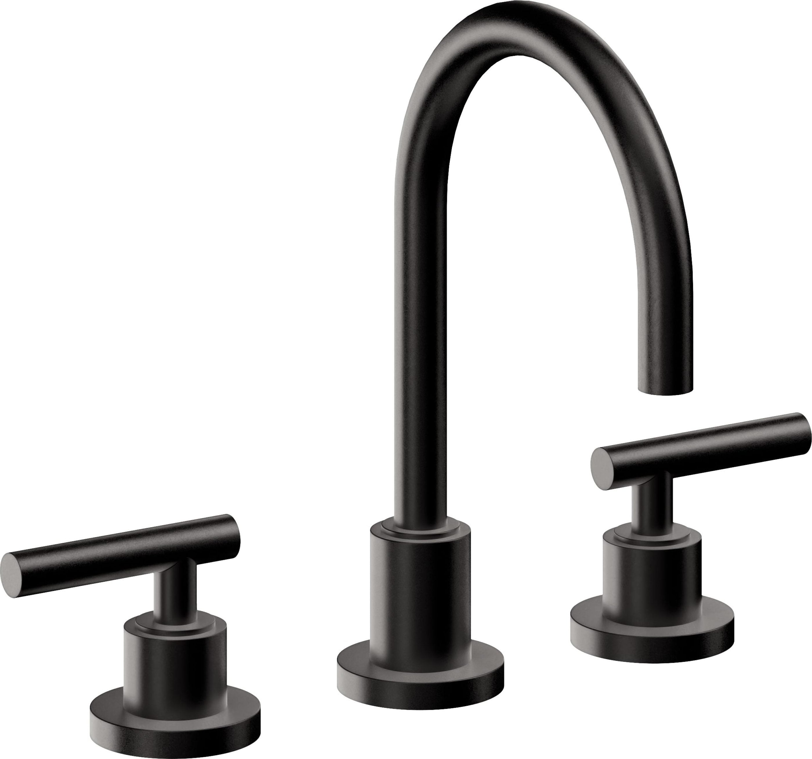 California Faucets - 6602-MBLK - 8" Widespread Lavatory Faucet - Matte Black - Tiburon