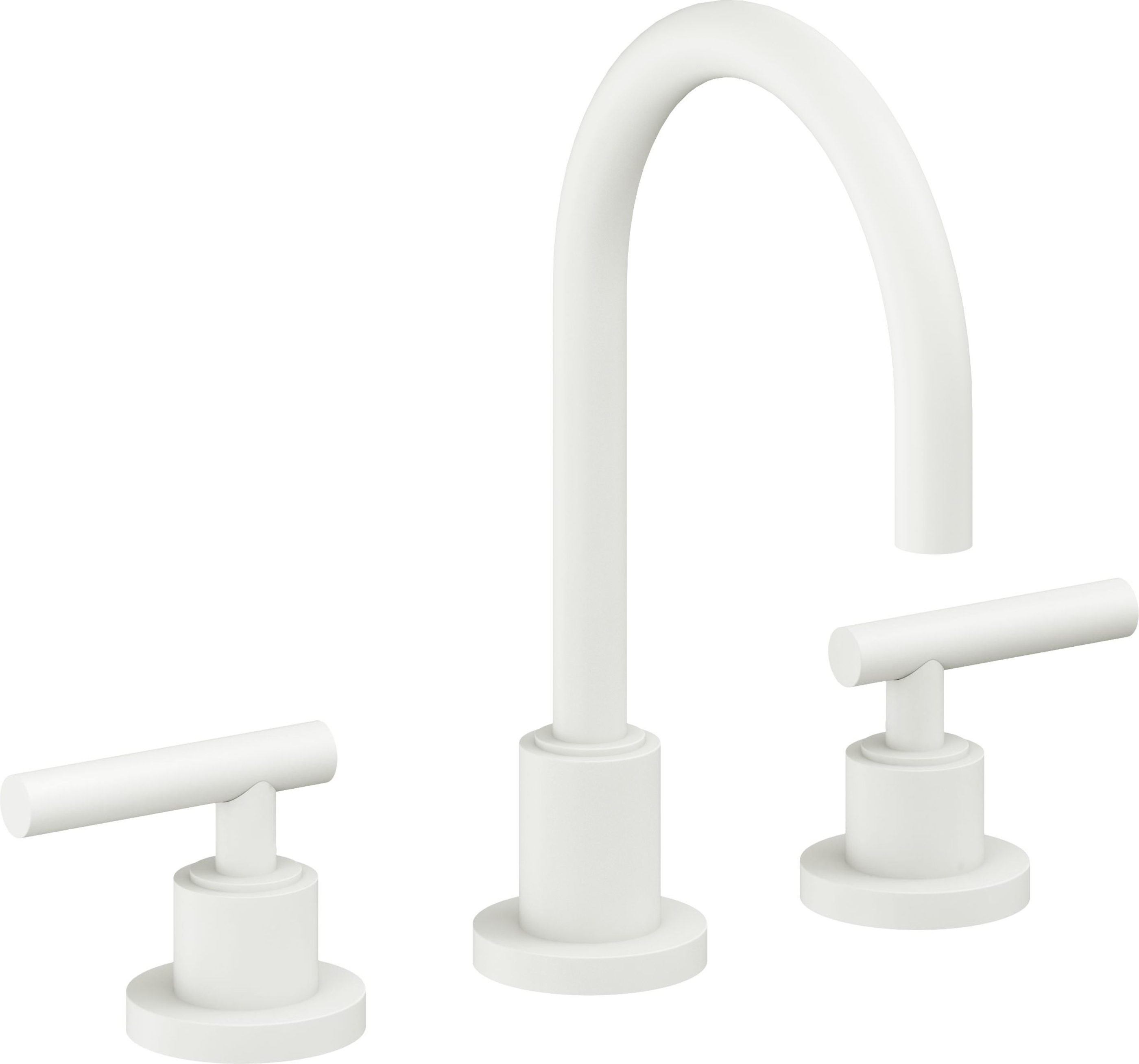 California Faucets - 6602-MWHT - 8" Widespread Lavatory Faucet - Matte White - Tiburon