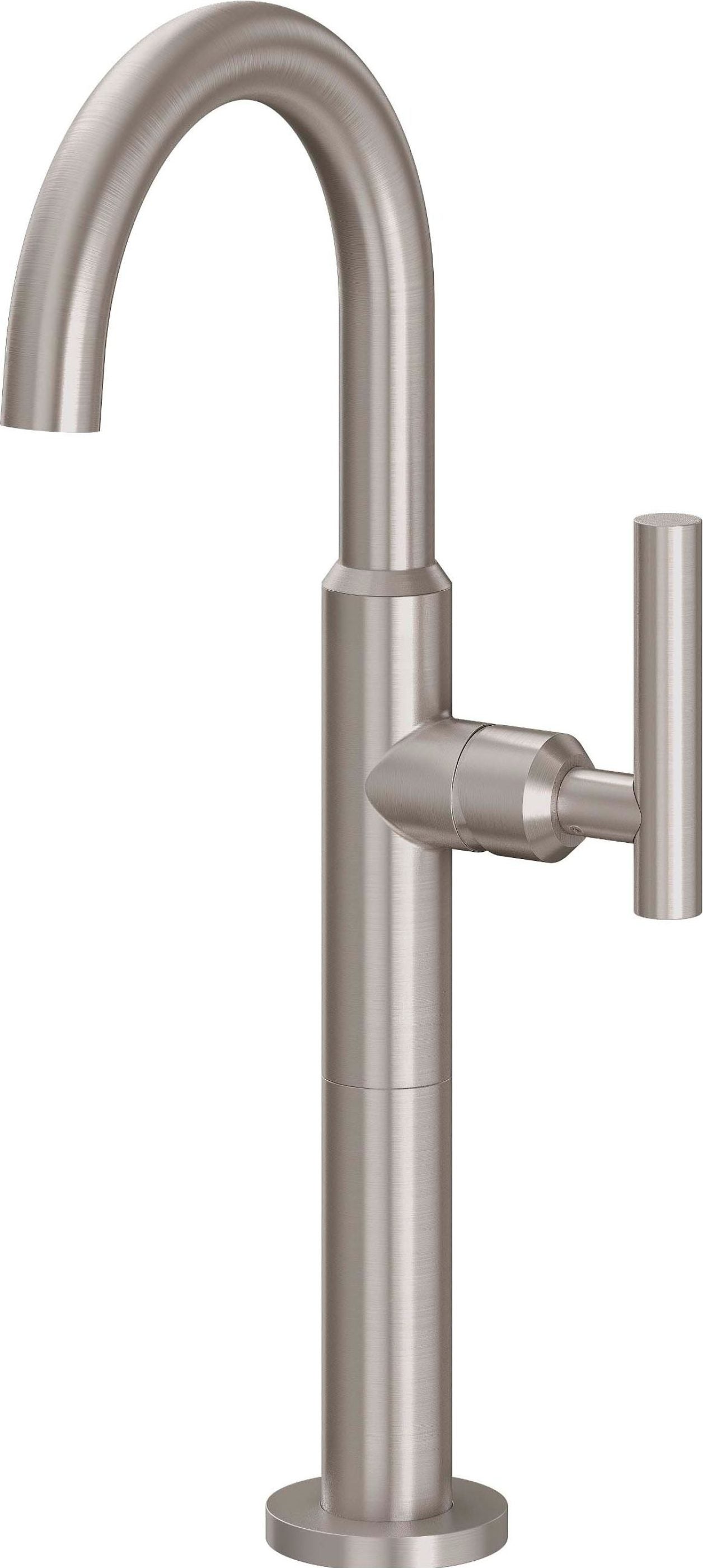 California Faucets - 6609-2-SN - Single Hole Lavatory/Bar/Prep Faucet - High Spout - Satin Nickel  - Tiburon