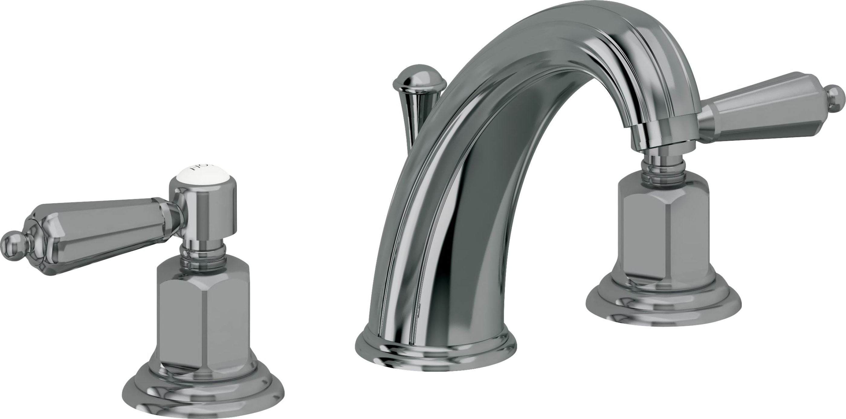 California Faucets - 6802-BLKN - 8" Widespread Lavatory Faucet - Black Nickel (PVD) - San Clemente