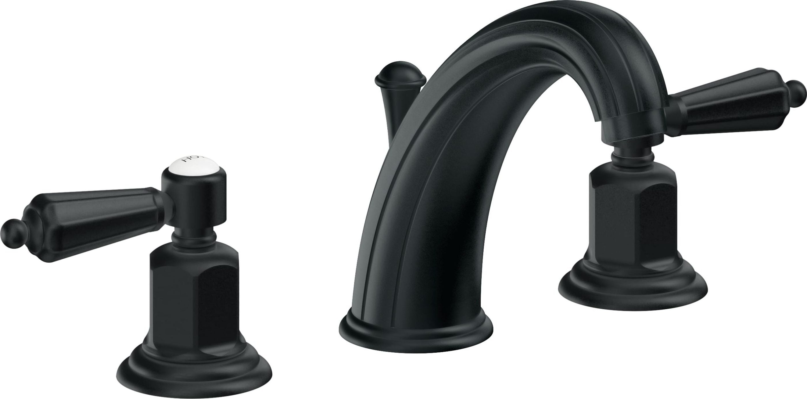 California Faucets - 6802-CB - 8" Widespread Lavatory Faucet - Carbon (PVD) - San Clemente