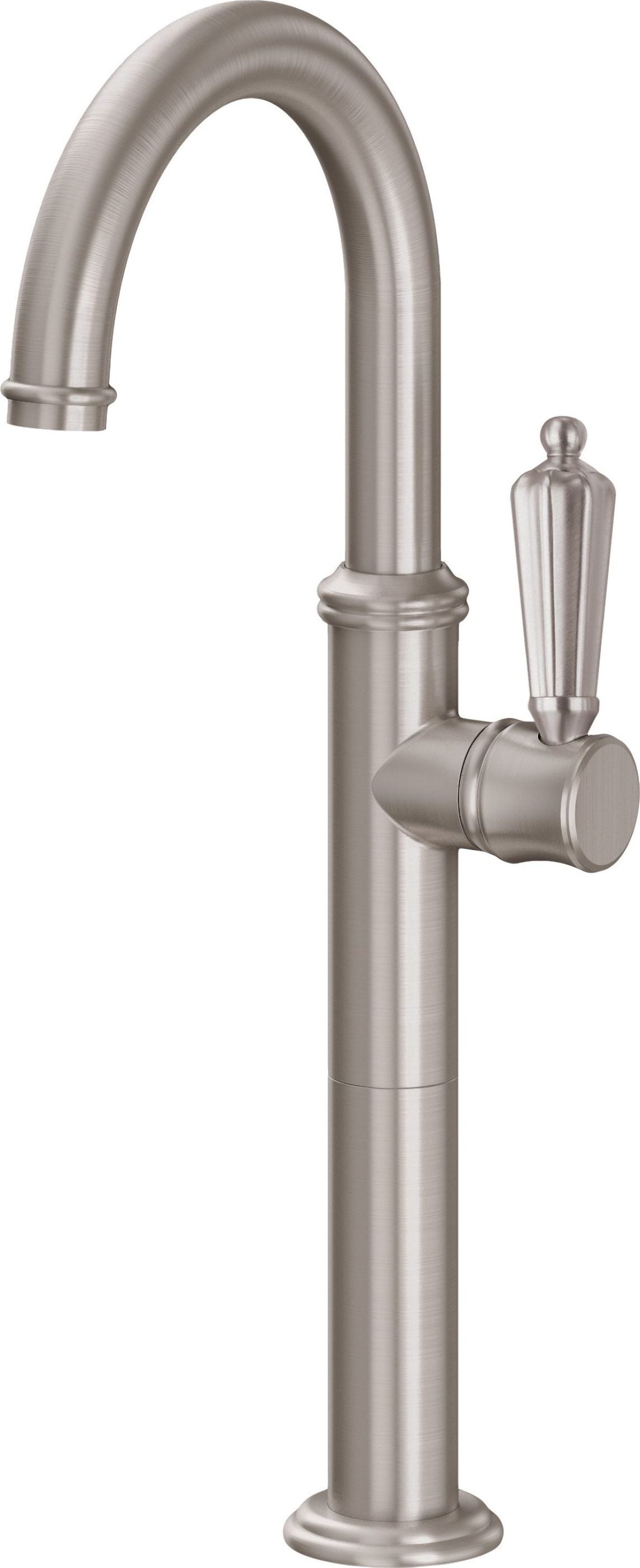 California Faucets - 6809-2-SN - Single Hole Lavatory/Bar/Prep Faucet - High Spout - Satin Nickel  - San Clemente