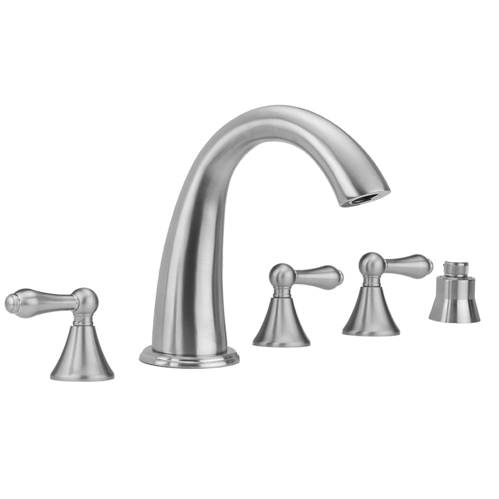 Cranford Roman Tub Set with Regency Lever Handles and Straight Handshower Mount in Multiple Finishes - Maison&Co.