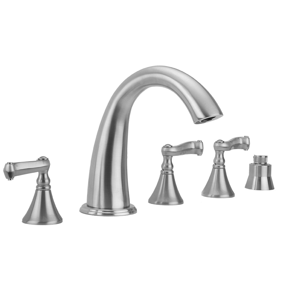 Cranford Roman Tub Set with Ribbon Handles and Straight Handshower Mount in Multiple Finishes - Maison&Co.
