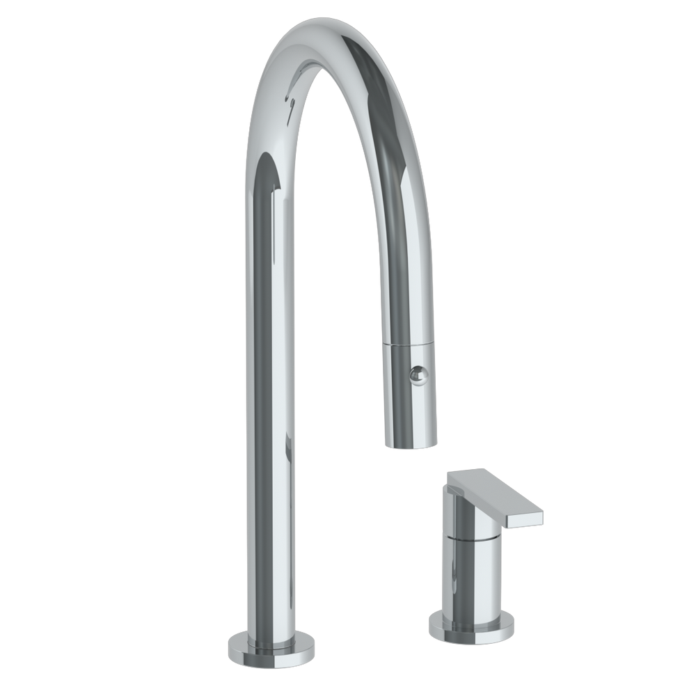 2 Hole Kitchen Faucet with Pull Down Spray