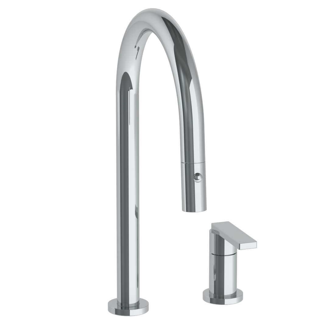 2 Hole Kitchen Faucet with Pull Down Spray