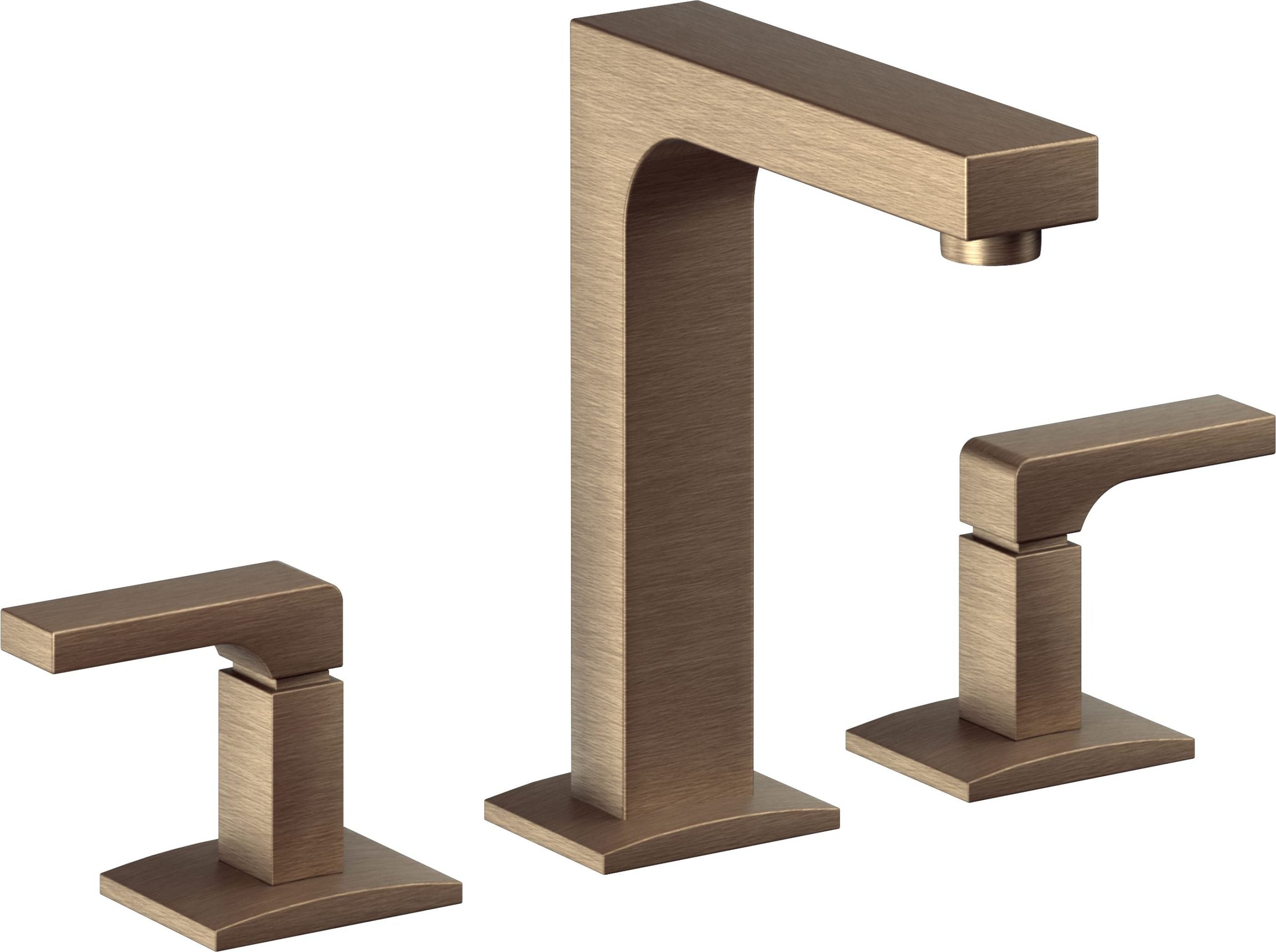 California Faucets - 7002-ABF - 8" Widespread Lavatory Faucet - Antique Brass Flat - Solimar