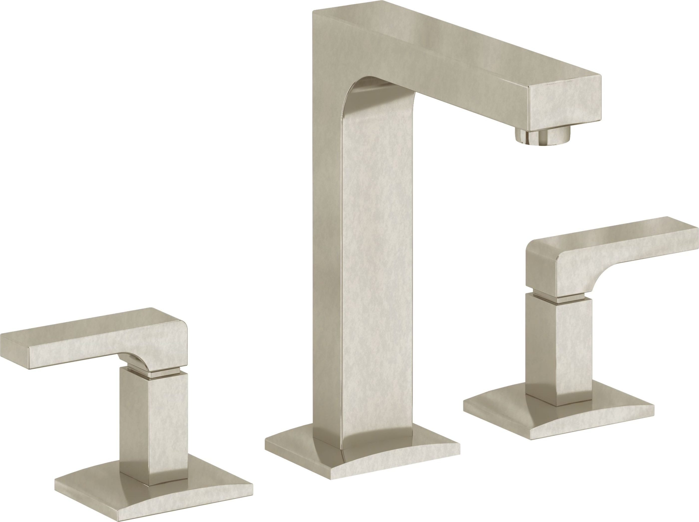 California Faucets - 7002-BNU - 8" Widespread Lavatory Faucet - Burnished Nickel Uncoated - Solimar