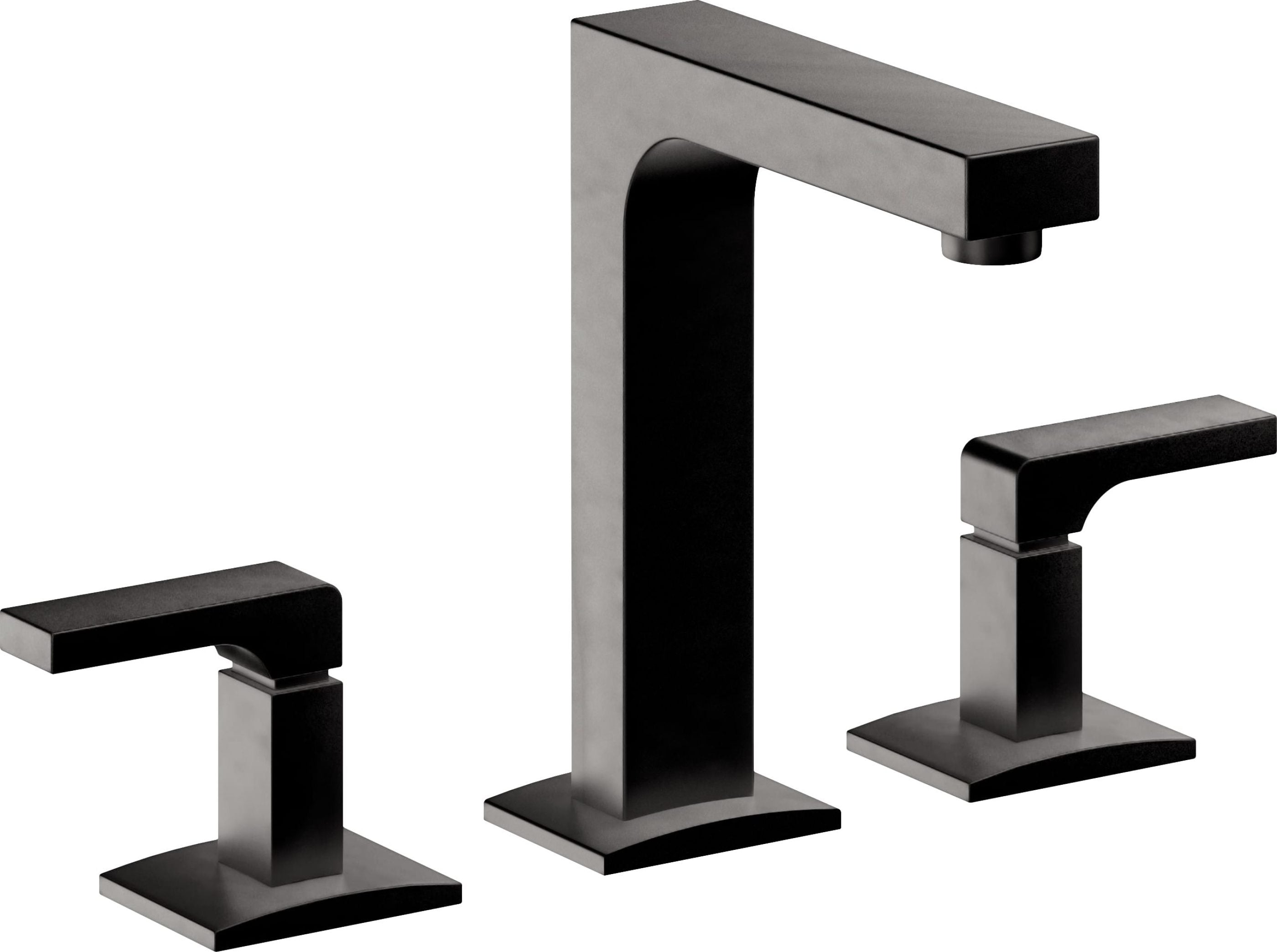 California Faucets - 7002-MBLK - 8" Widespread Lavatory Faucet - Matte Black - Solimar