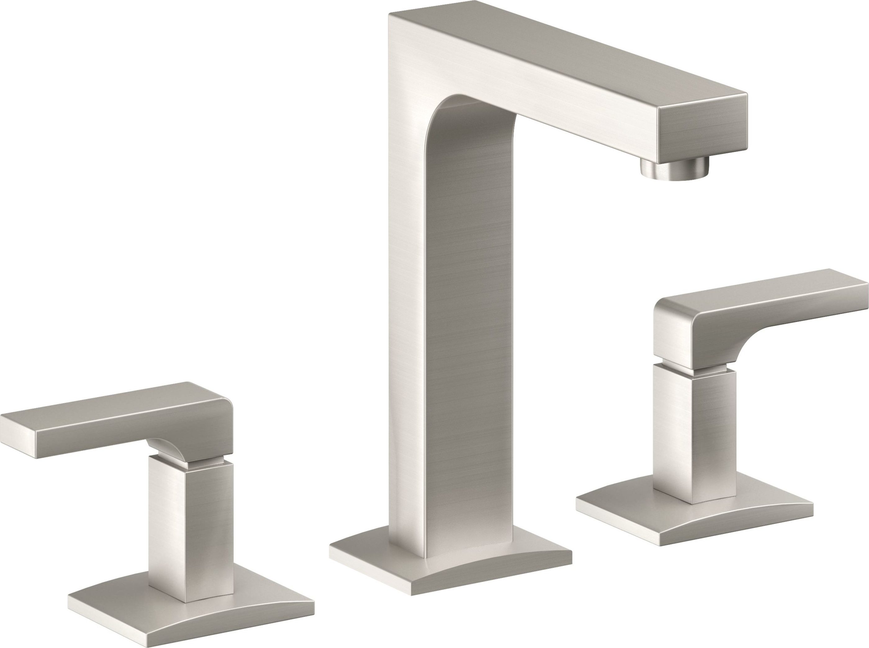 California Faucets - 7002-USS - 8" Widespread Lavatory Faucet - Ultra Stainless Steel (PVD) - Solimar