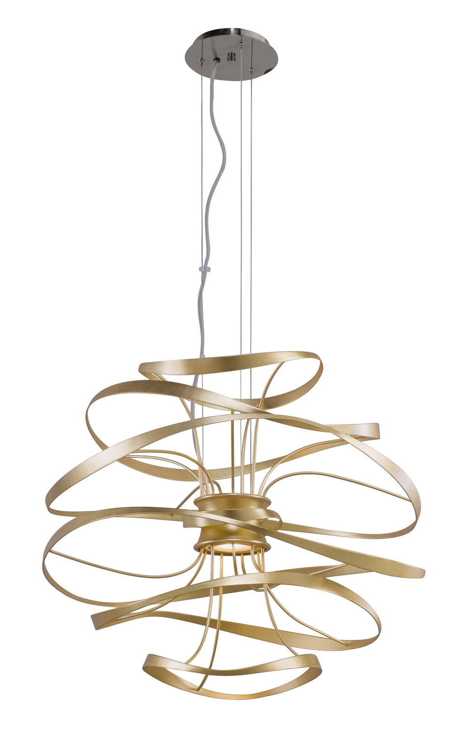 Corbett Lighting - 216-42-GL/SS - LED Chandelier - Calligraphy - Gold Leaf W Polished Stainless