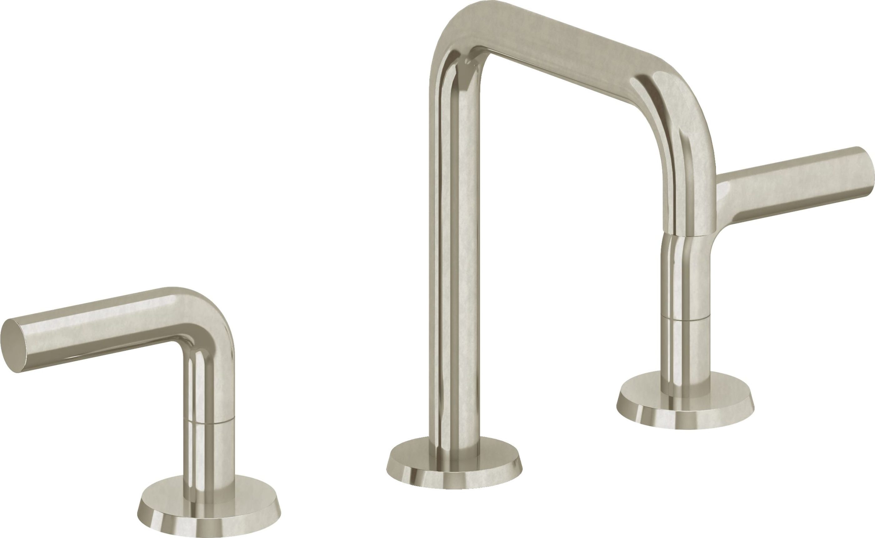 California Faucets - 7402-BNU - 8" Widespread Lavatory Faucet - Burnished Nickel Uncoated - Tamalpais