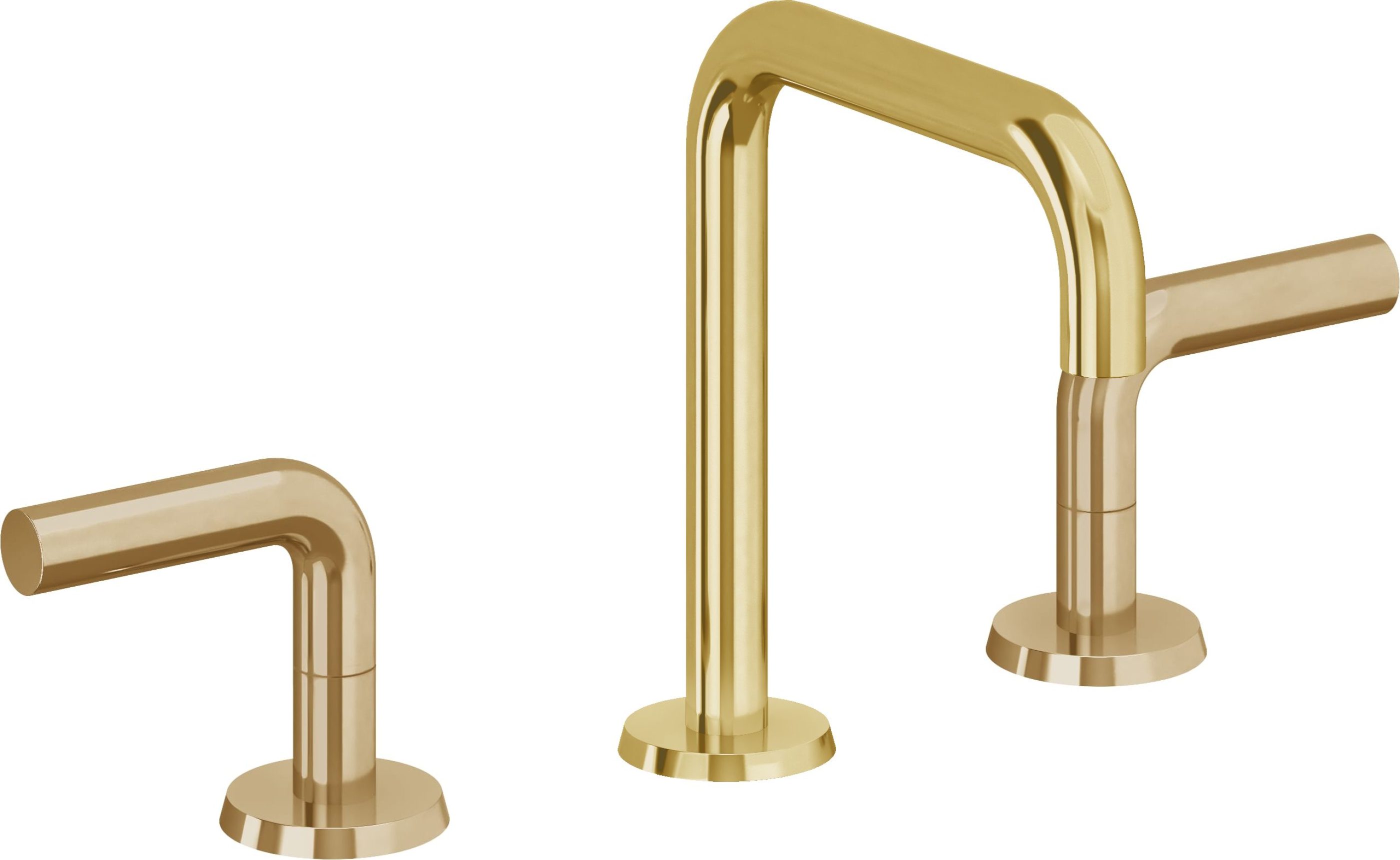 California Faucets - 7402-LPG - 8" Widespread Lavatory Faucet - Lifetime Polished Gold (PVD) - Tamalpais