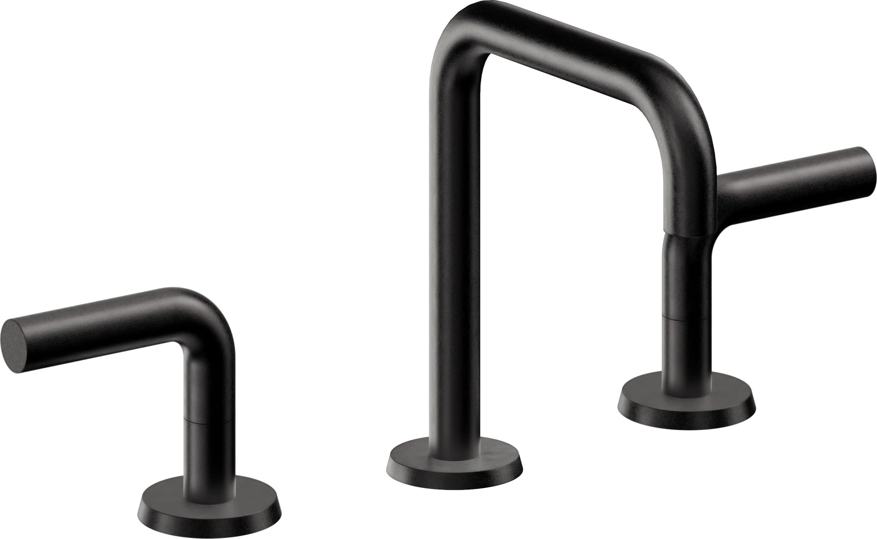 California Faucets - 7402-MBLK - 8" Widespread Lavatory Faucet - Matte Black - Tamalpais