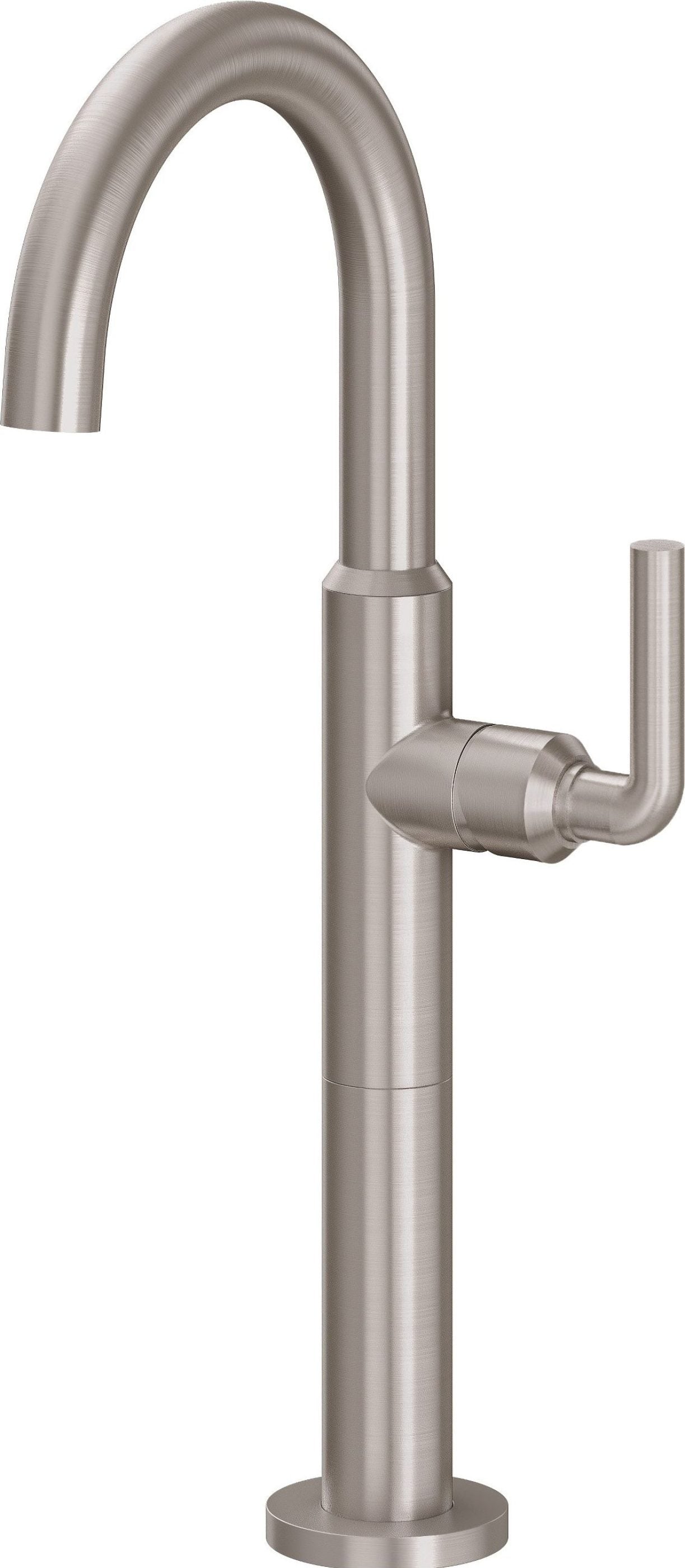 California Faucets - 7509-2-SN - Single Hole Lavatory/Bar/Prep Faucet - High Spout - Satin Nickel  - Tamalpais