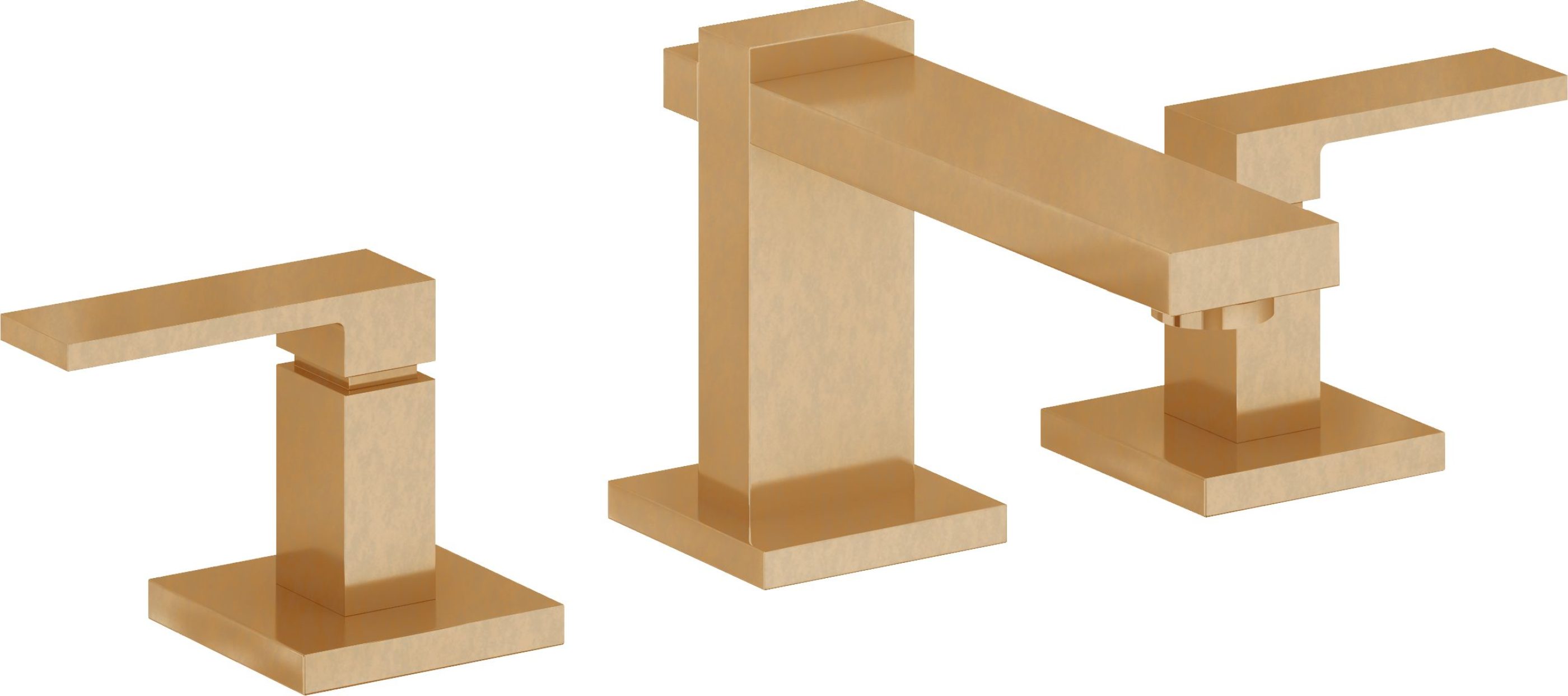 California Faucets - 7702-BBU - 8" Widespread Lavatory Faucet - Burnished Brass Uncoated - Morro Bay