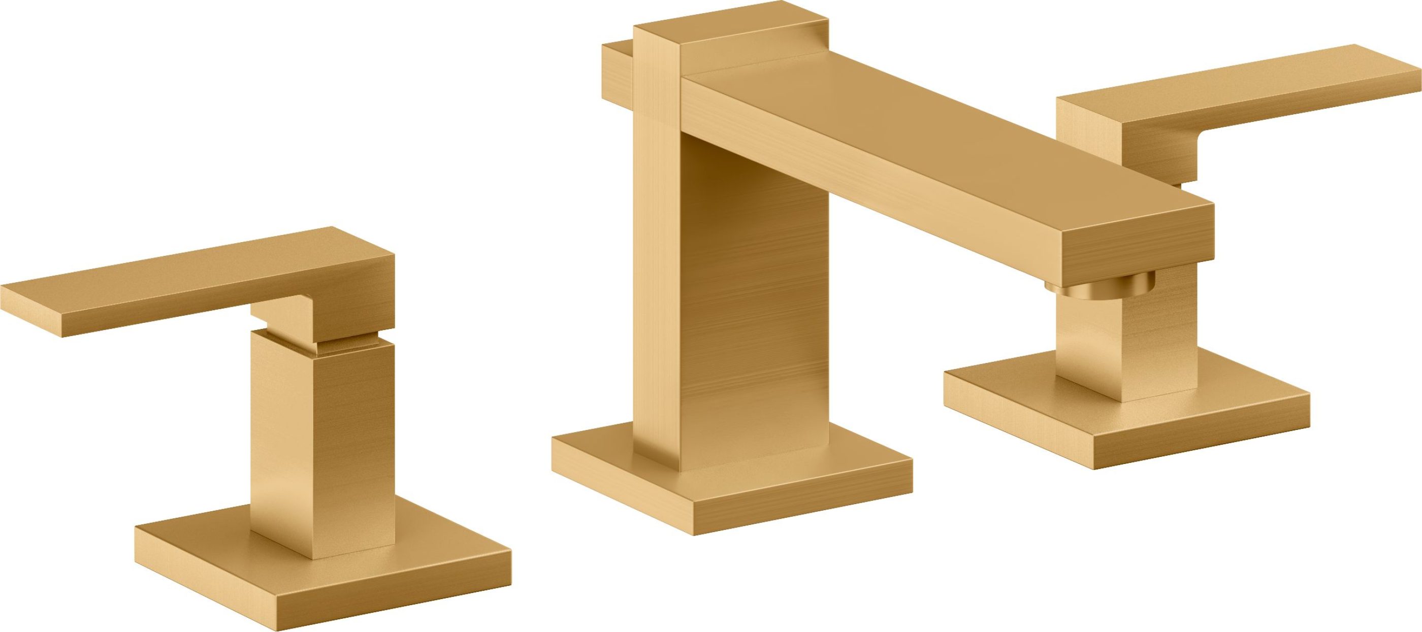 California Faucets - 7702-LSG - 8" Widespread Lavatory Faucet - Lifetime Satin Gold (PVD) - Morro Bay