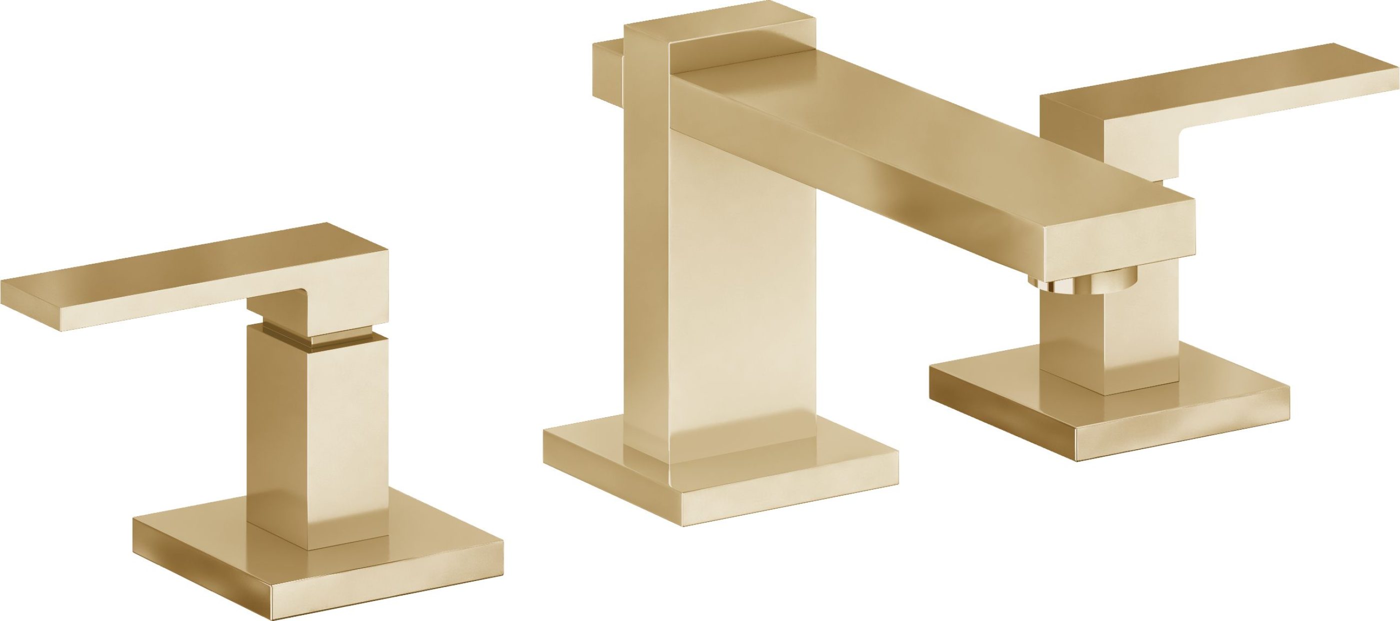 California Faucets - 7702-PBU - 8" Widespread Lavatory Faucet - Polished Brass Uncoated - Morro Bay