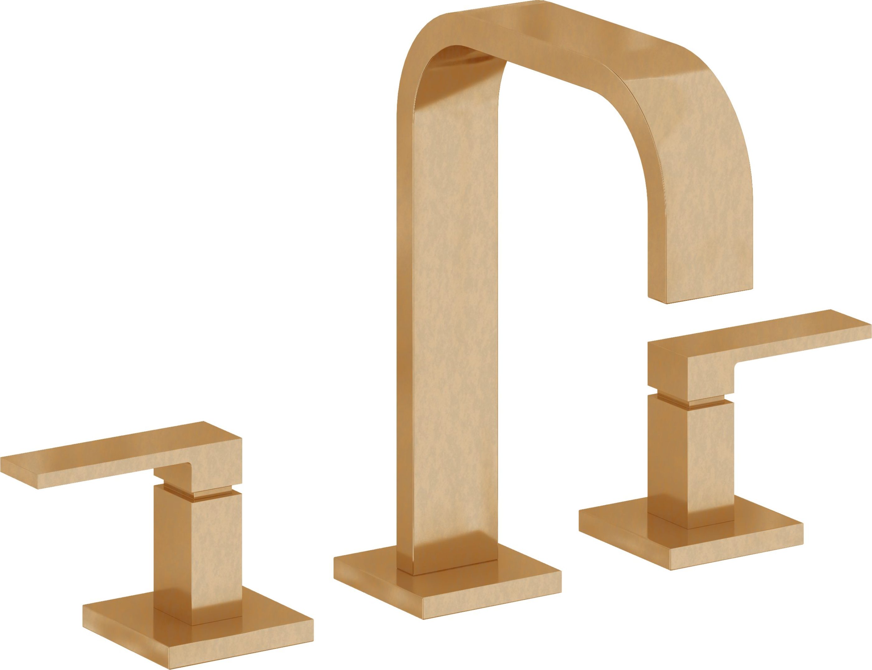 California Faucets - 7802-BBU - 8" Widespread Lavatory Faucet - Burnished Brass Uncoated - Terra Mar