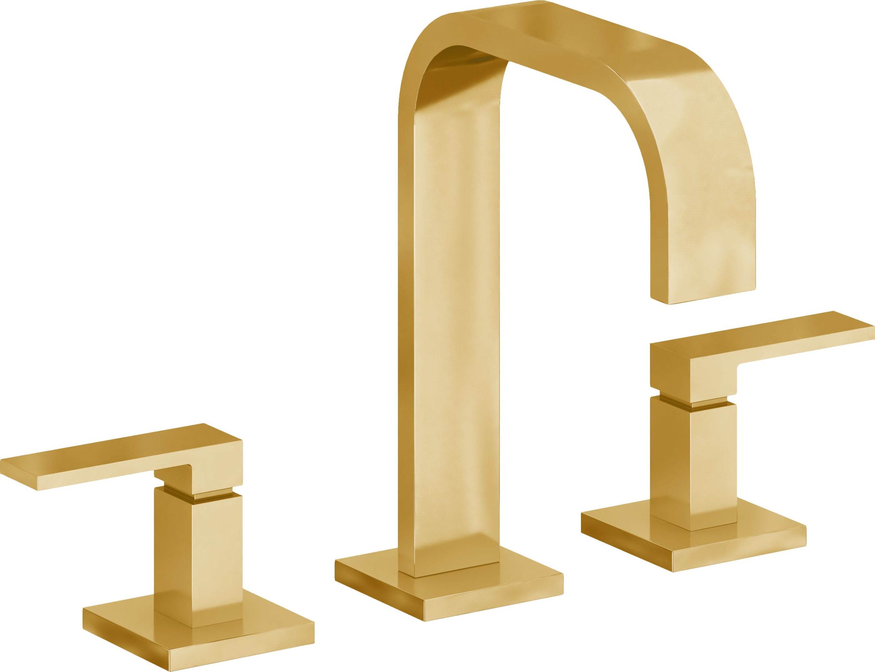 California Faucets - 7802-LPG - 8" Widespread Lavatory Faucet - Lifetime Polished Gold (PVD) - Terra Mar