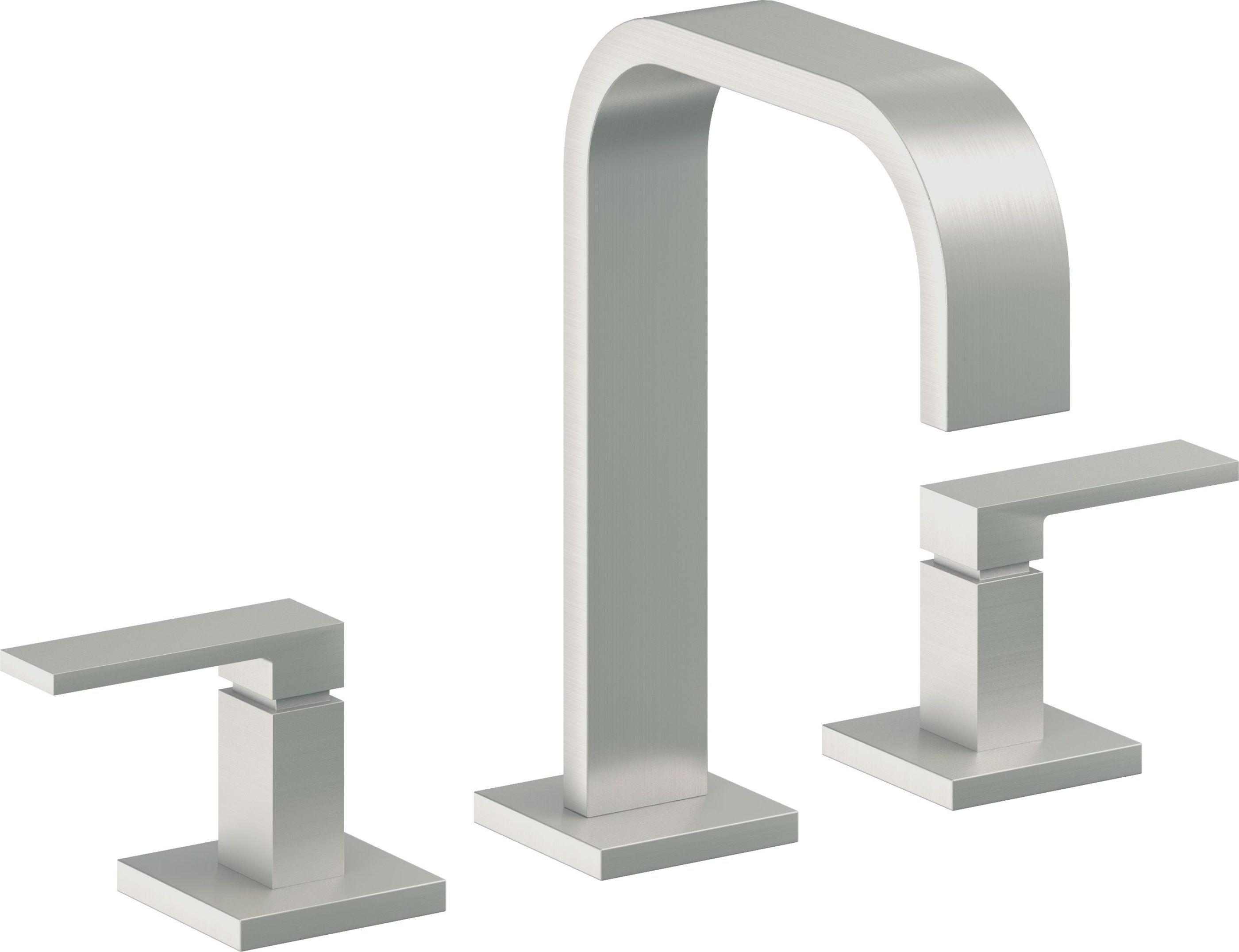California Faucets - 7802ZB-SC - 8" Widespread Lavatory Faucet with ZeroDrain - Satin Chrome (PVD) - Terra Mar