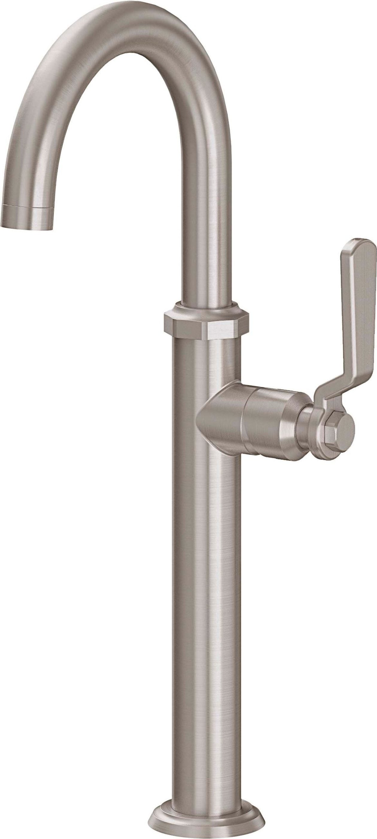 California Faucets - 8109-2-SN - Single Hole Lavatory/Bar/Prep Faucet - High Spout - Satin Nickel  - Descanso Works