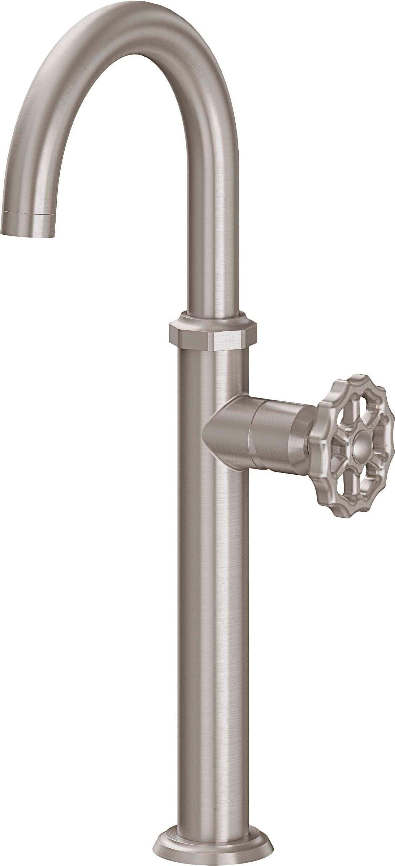 California Faucets - 8109W-2-SN - Single Hole Lavatory/Bar/Prep Faucet - High Spout - Satin Nickel  - Descanso Works