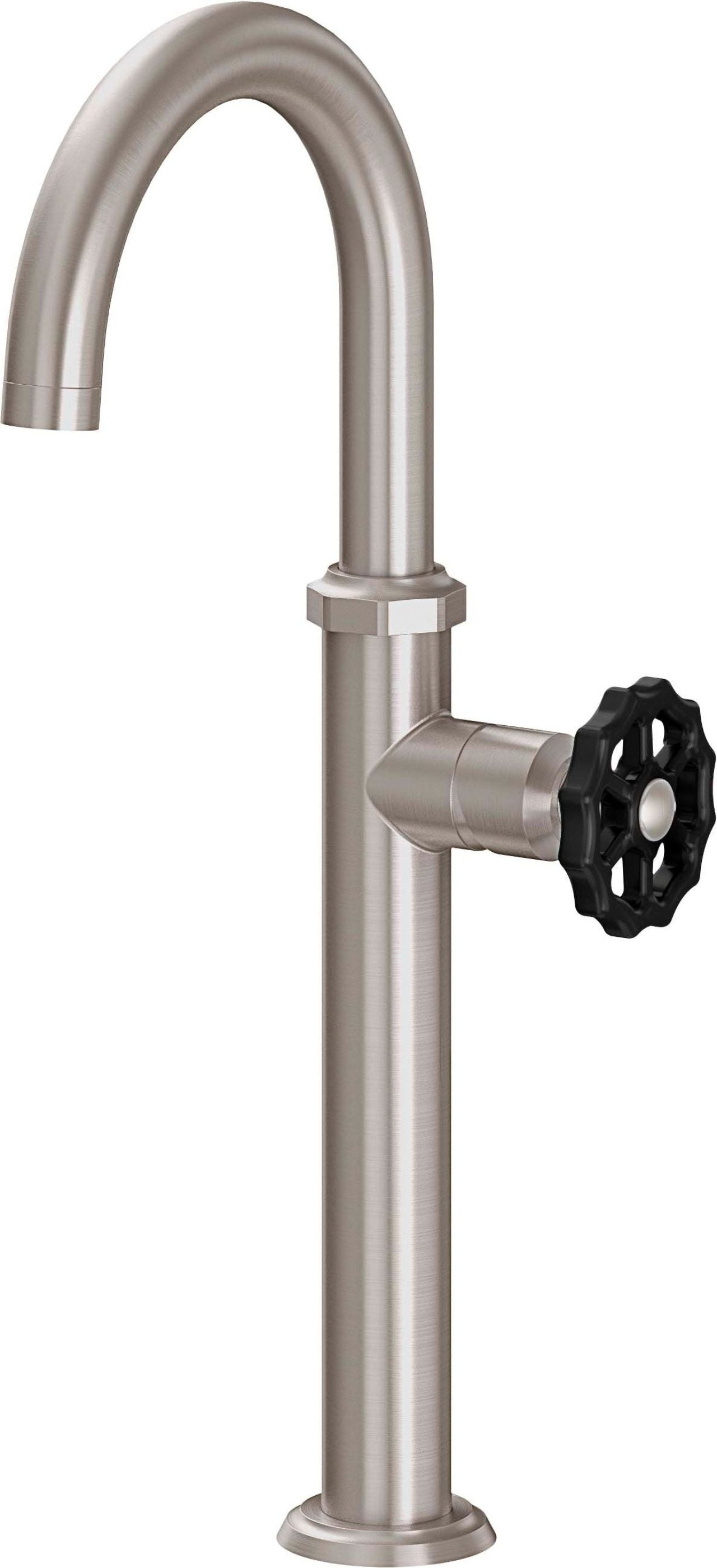 California Faucets - 8109WB-2-SN - Single Hole Lavatory/Bar/Prep Faucet - High Spout - Satin Nickel  - Descanso Works