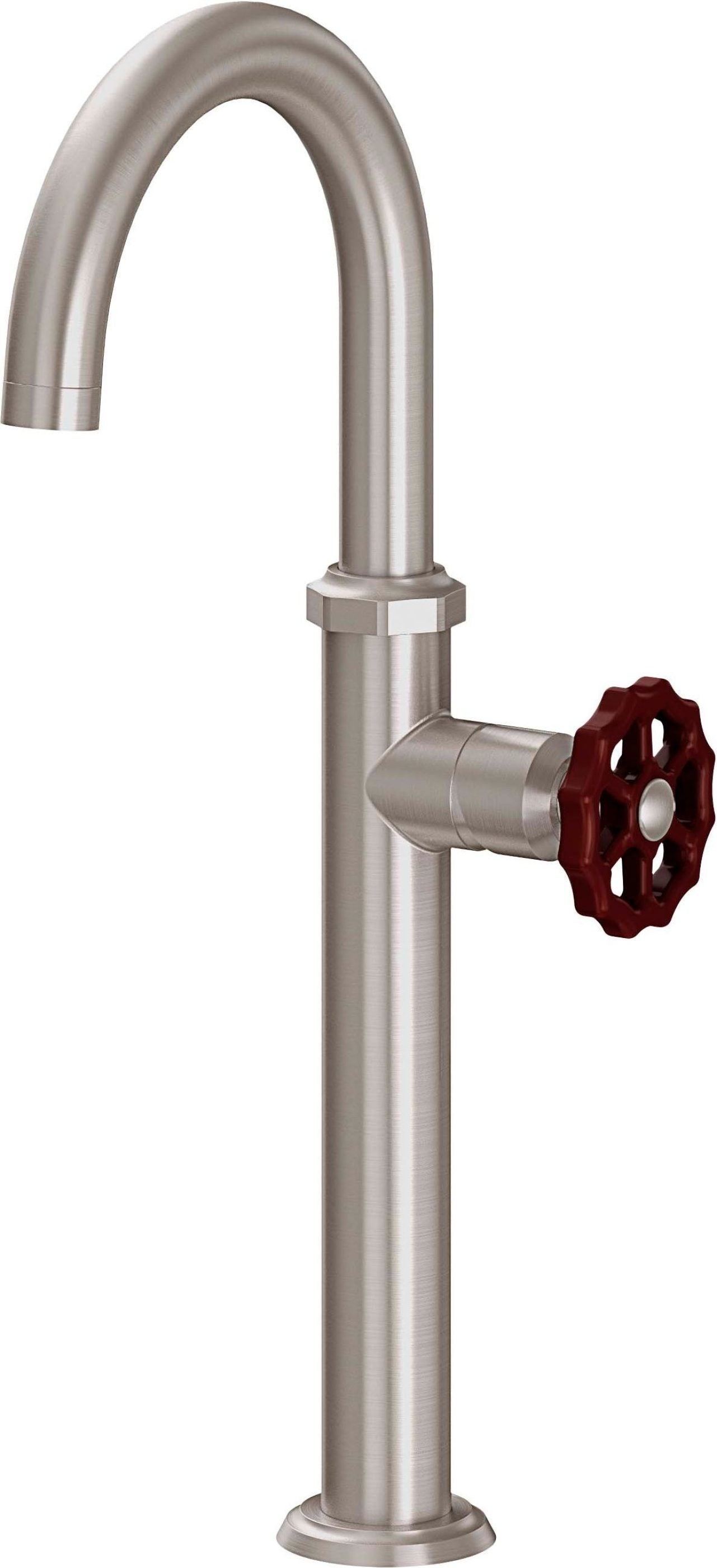 California Faucets - 8109WR-2-SN - Single Hole Lavatory/Bar/Prep Faucet - High Spout - Satin Nickel  - Descanso Works