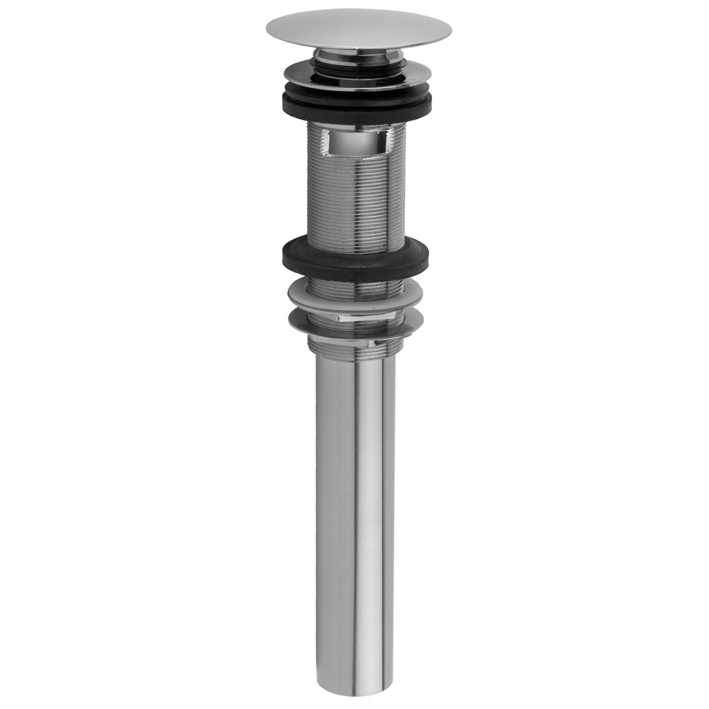 Finger Touch Round Lavatory Drain with Overflow in Multiple Finishes - Maison&Co.