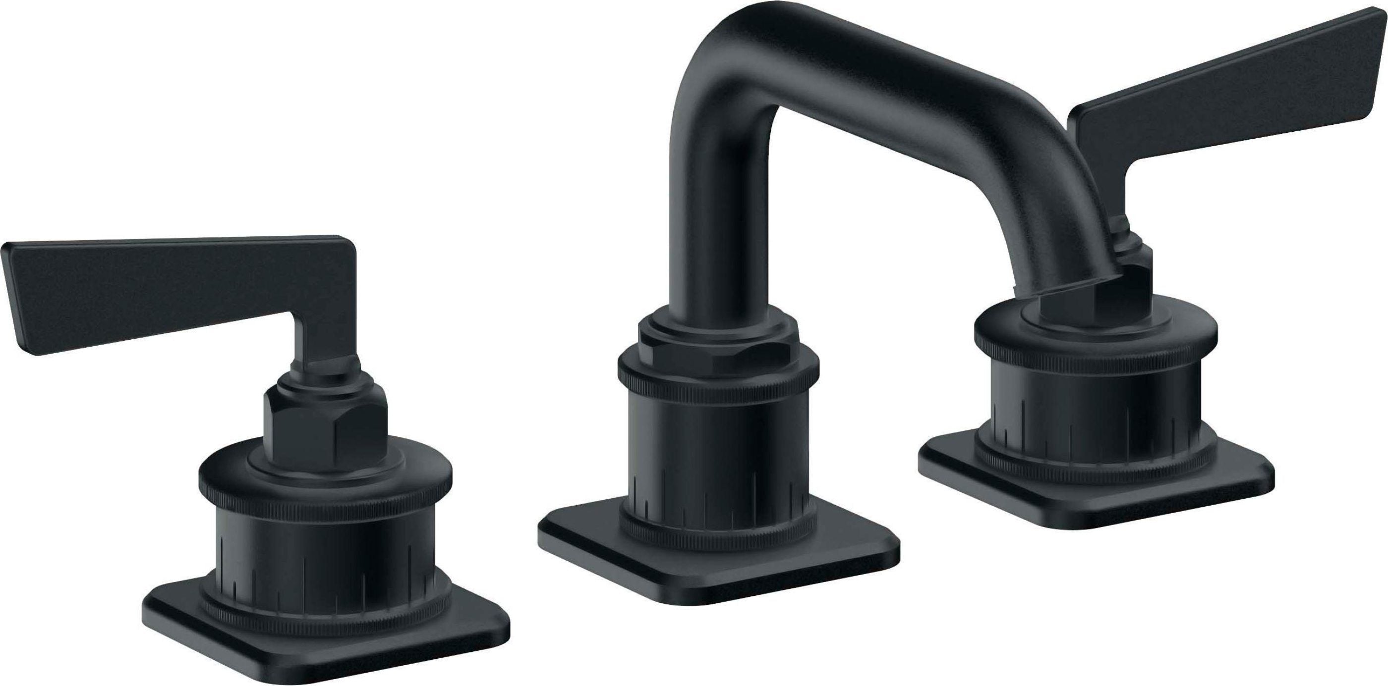 California Faucets - 8502ZB-CB - 8" Widespread Lavatory Faucet with ZeroDrain - Carbon (PVD) - Steampunk Bay